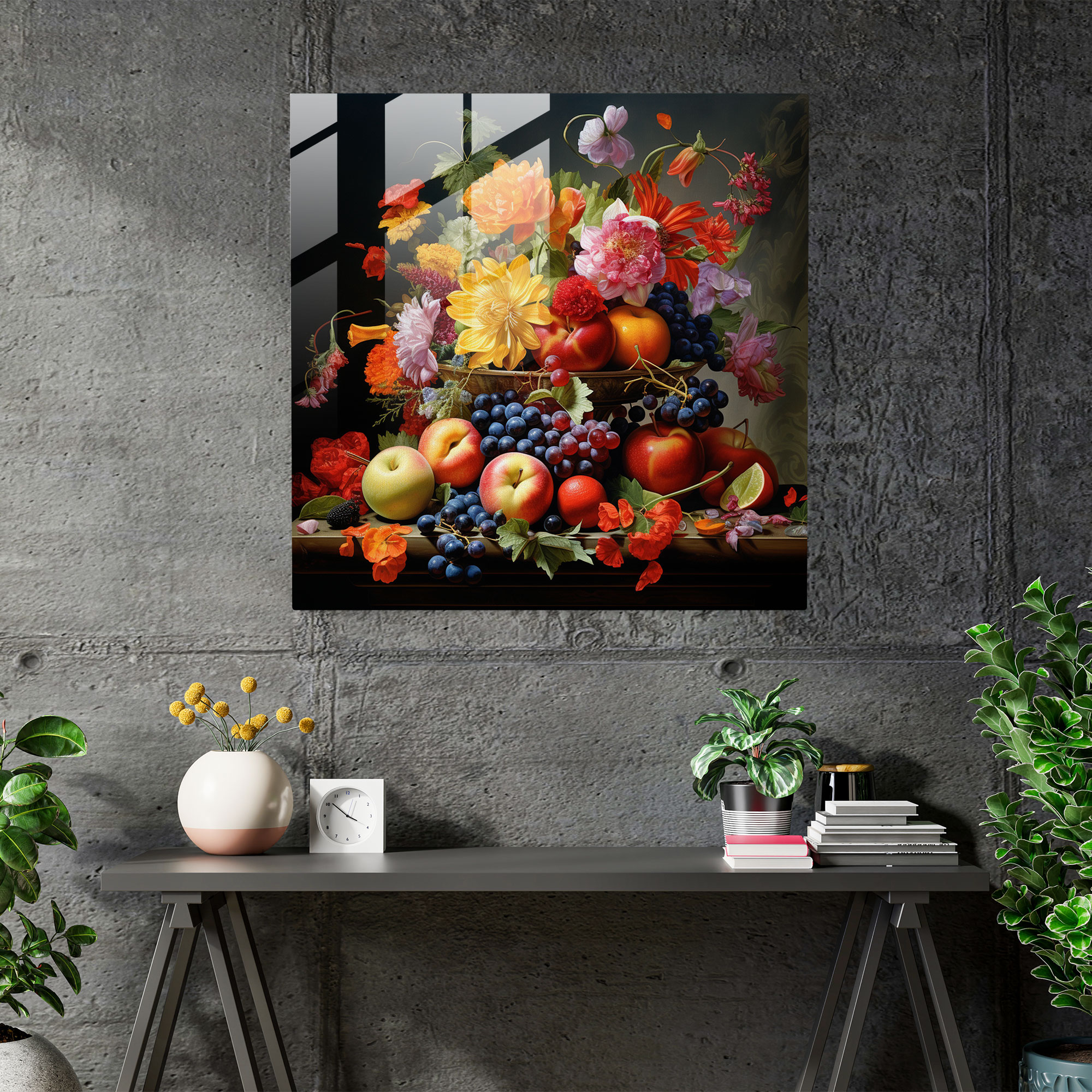 Bereketli Hasat Cam Tablo - Klasik Cam Duvar Sanatı Ev Dekorasyonu Modern Sanat