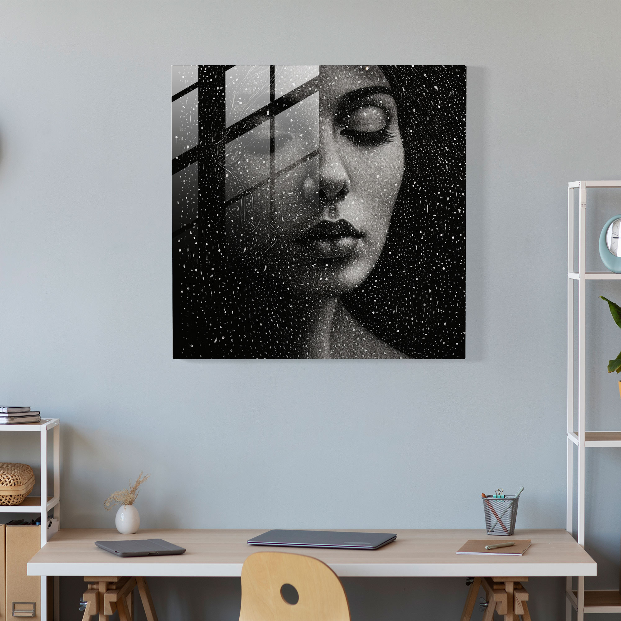 Büyüleyici Noktacılık Cam Tablo - Klasik Duvar Dekorasyonu Modern Sanat
