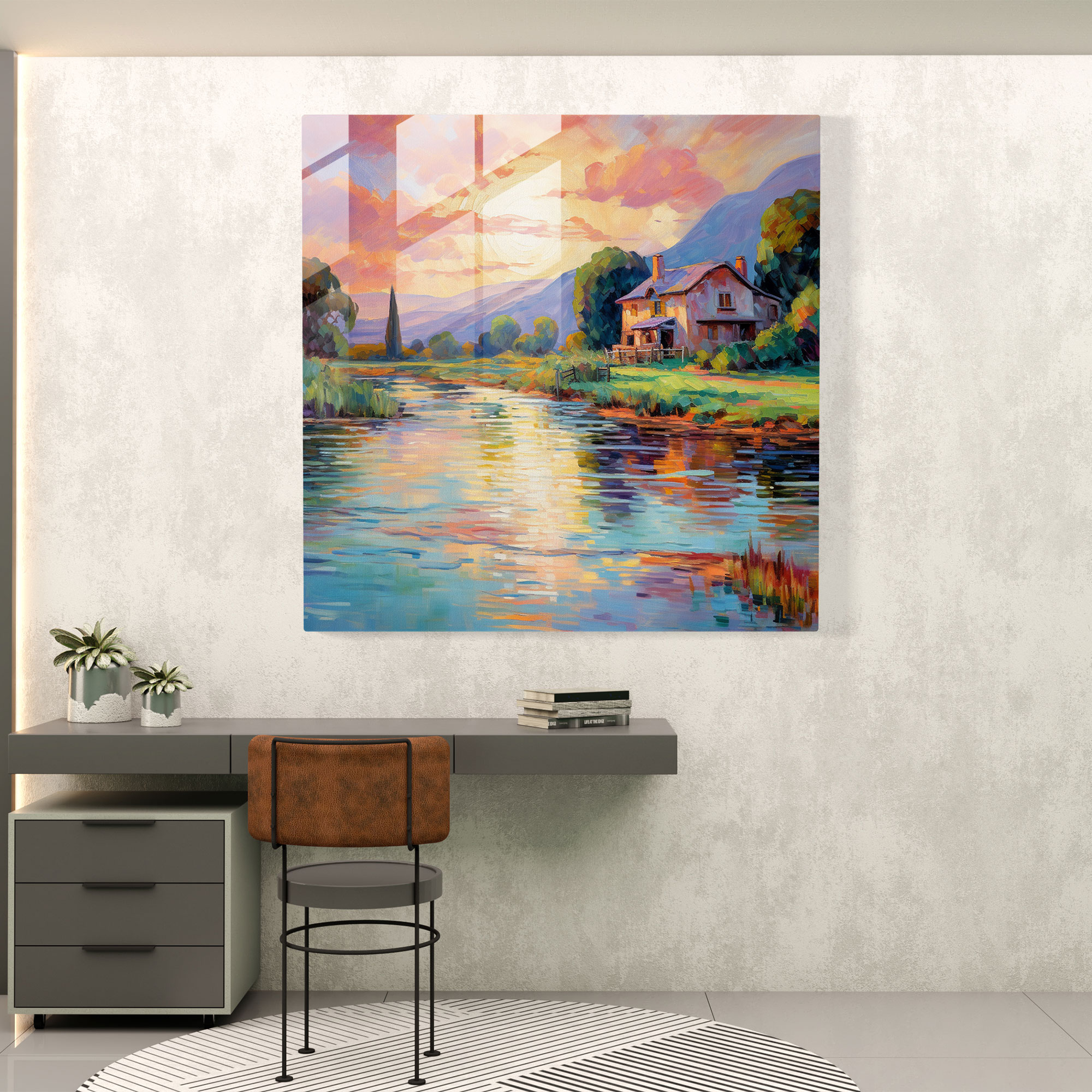 Classic Landscape Glass Print - Classic, Glass Wall Art, Glass Art, Tranquility