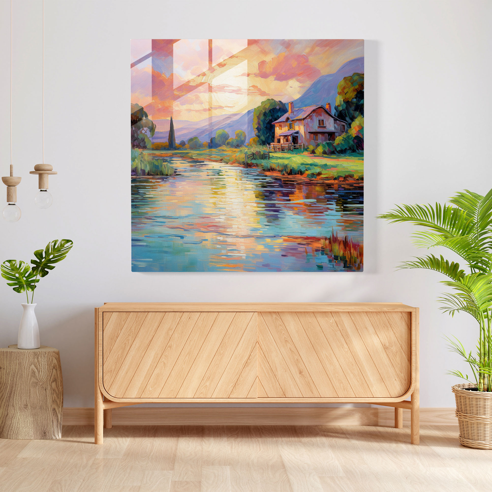 Classic Landscape Glass Print - Classic, Glass Wall Art, Glass Art, Tranquility