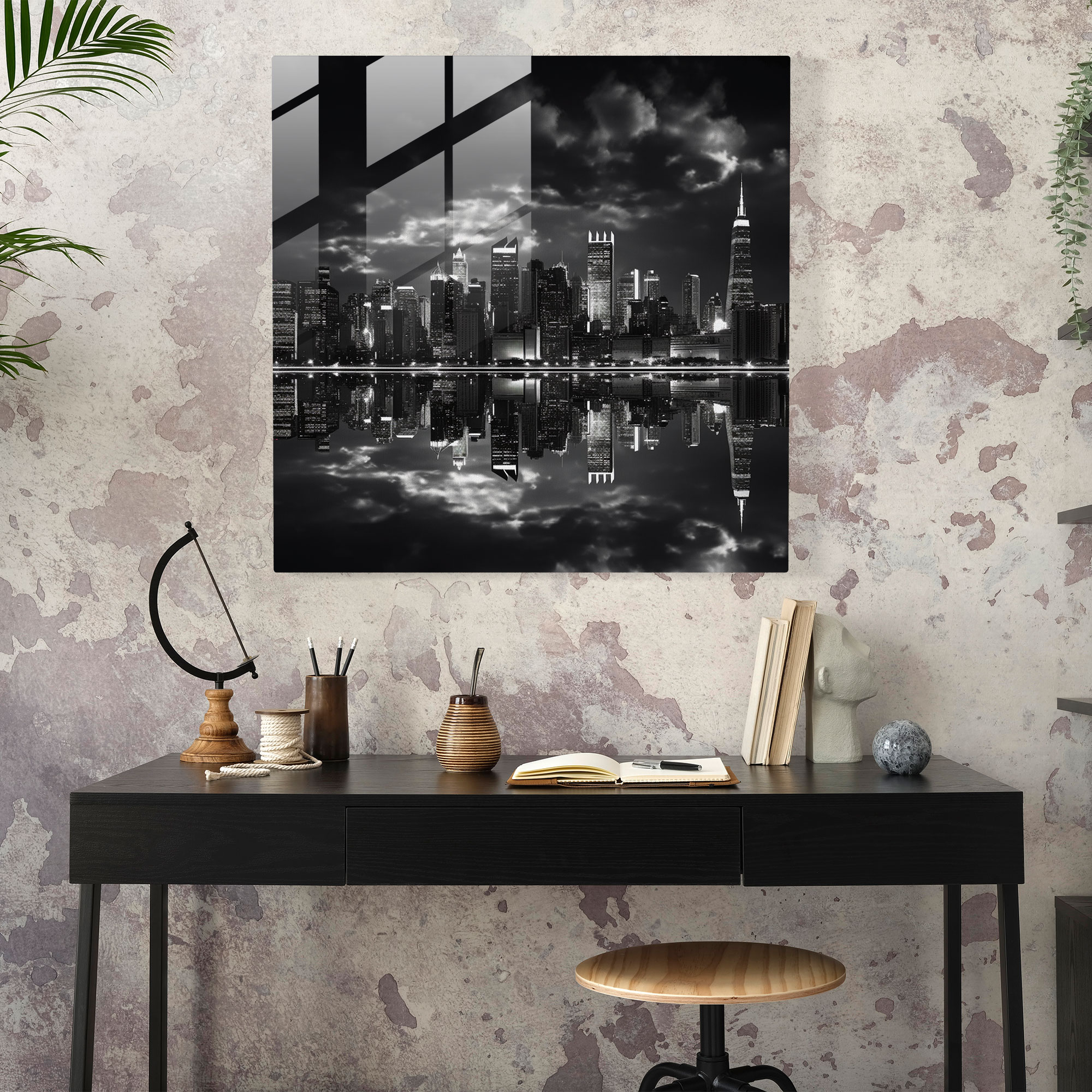 Classic City Skyline Glass Print - Classic, Glass Wall Art, Classic, Home Decoration