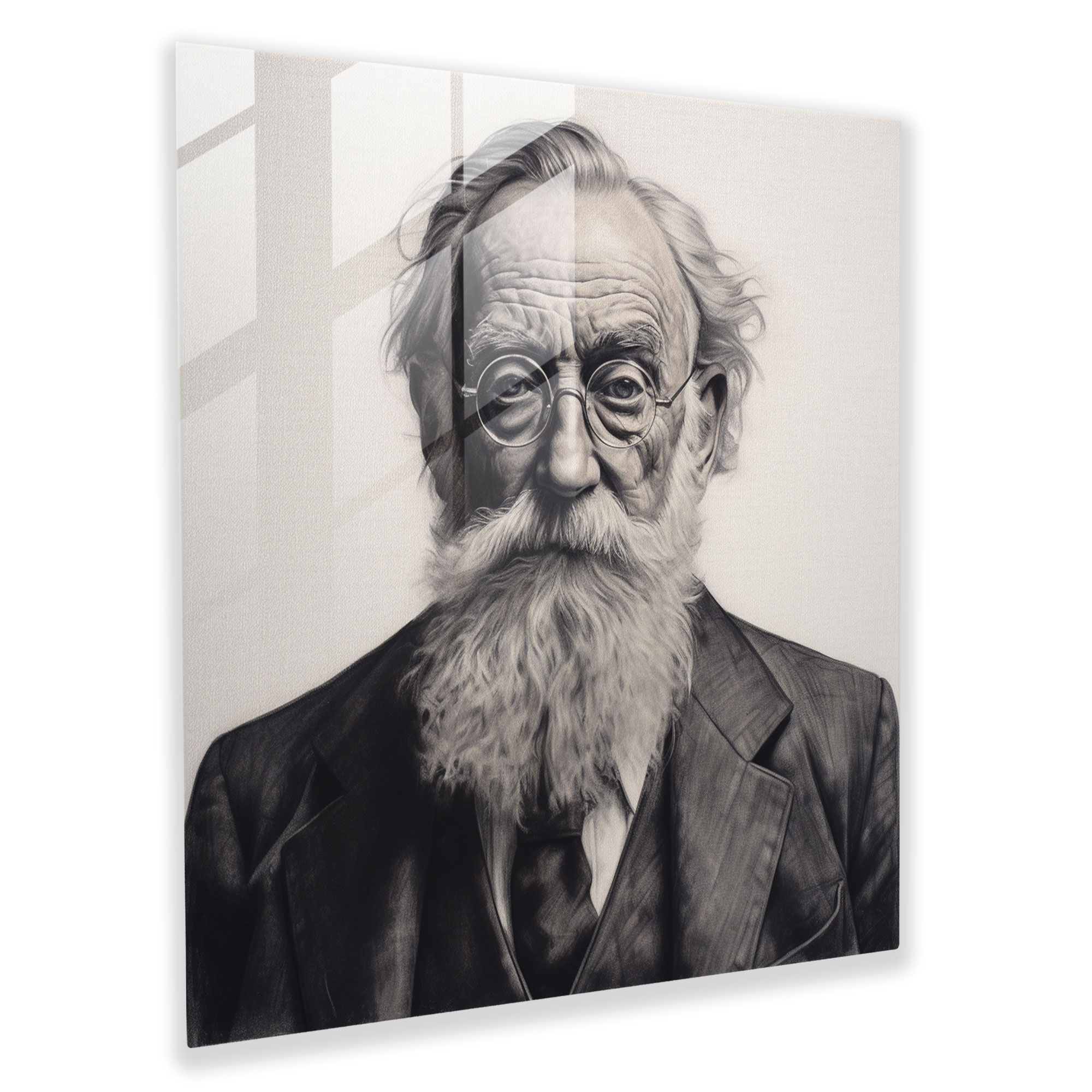 Classic Gentleman Glass Print - Classic, Wall Decoration, Home Decoration, Gentleman