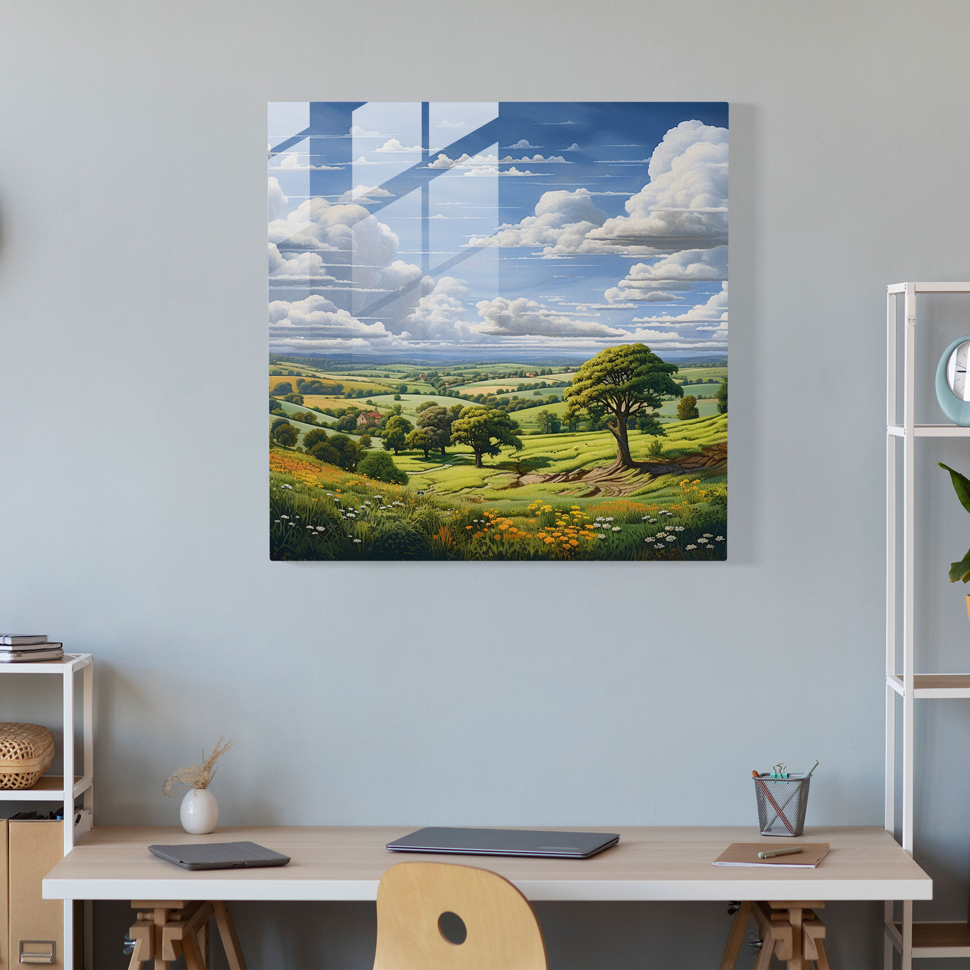 Classic Panoramic Landscape Glass Print - Classic, Classic, Countryside, Wall Decoration