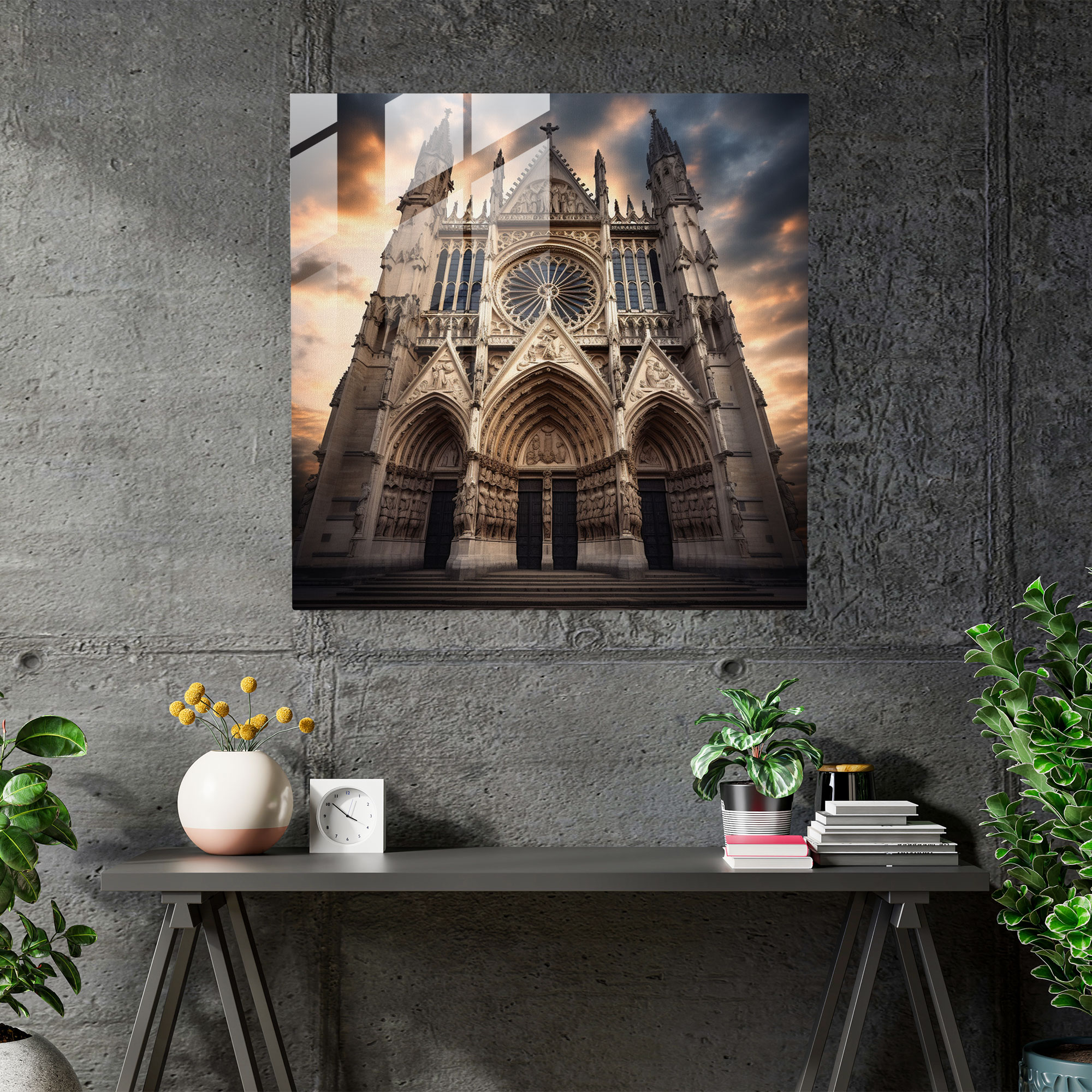 Classic Cathedral Glass Print - Classic, Wall Decoration, Cathedral, Splendor