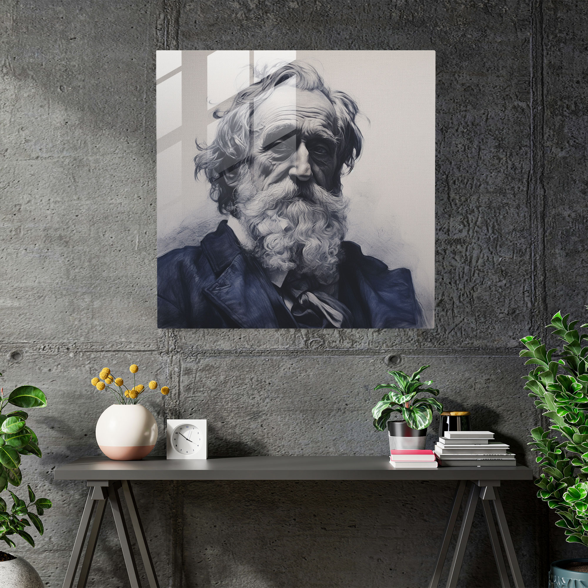 Classic Portrait Glass Print - Classic, History, Portrait, Classic