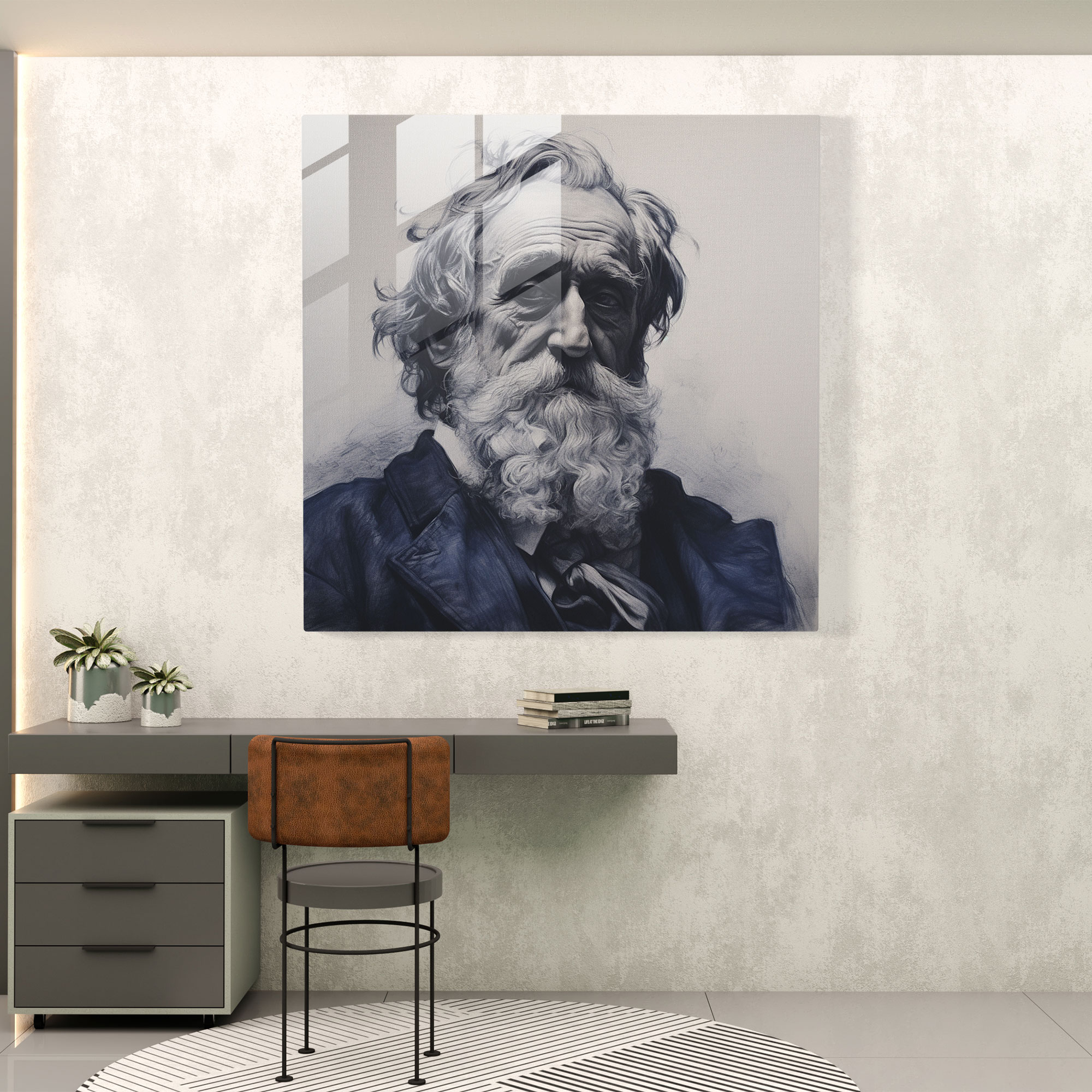 Classic Portrait Glass Print - Classic, History, Portrait, Classic
