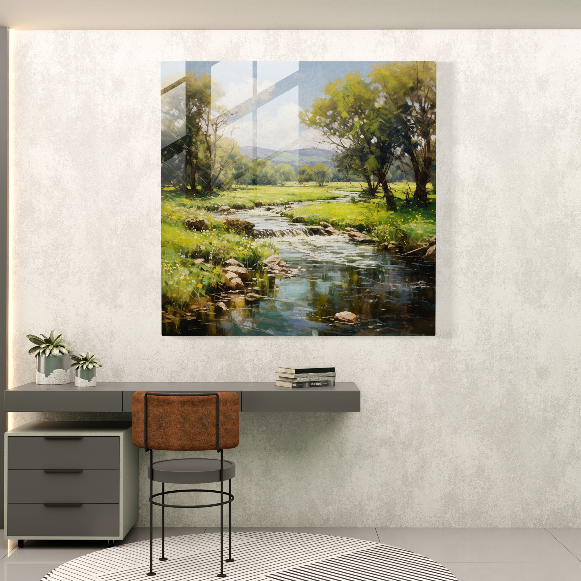 Classic Impressionist Glass Print - Classic, Glass Art, Tranquility, Home Decoration