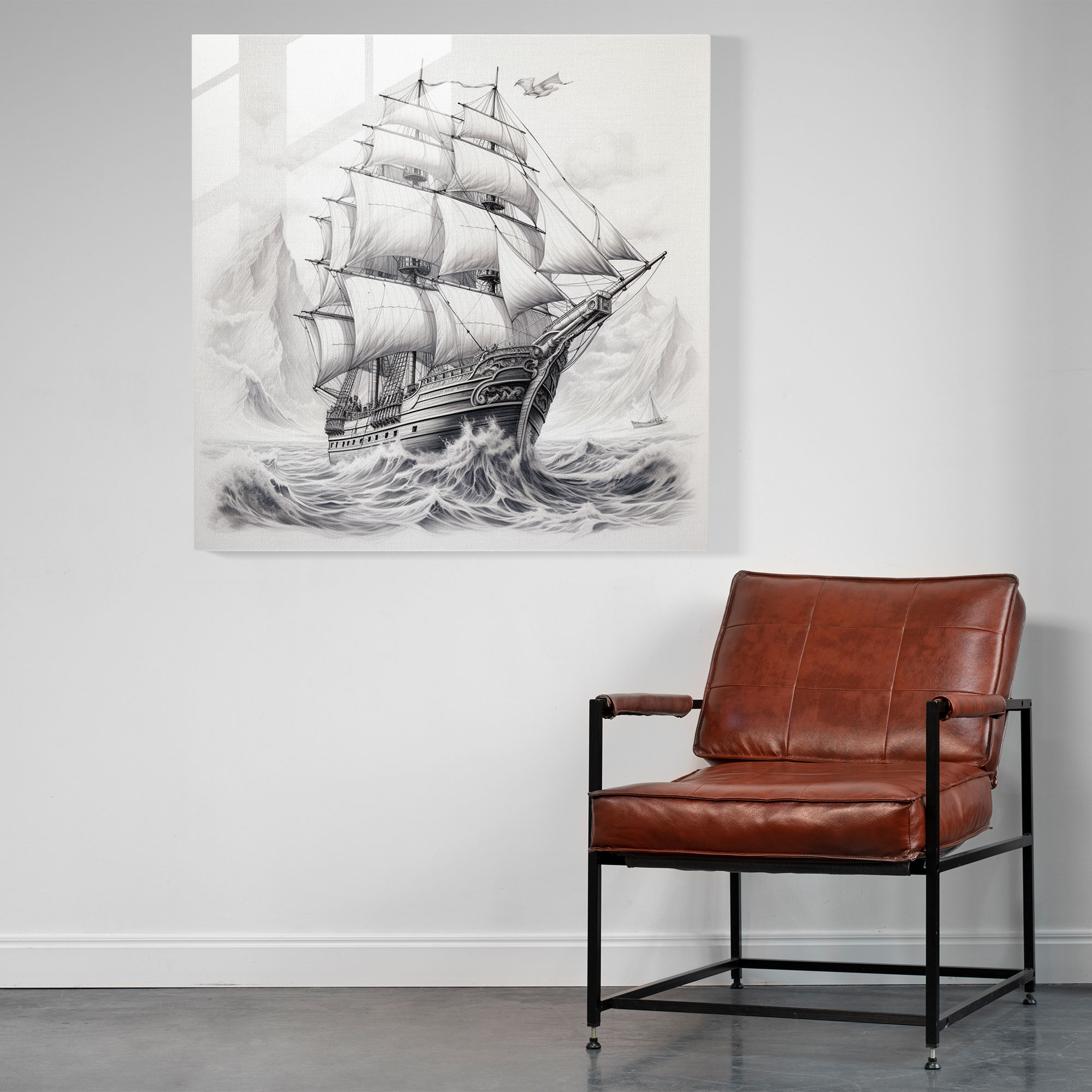 Classic Sailing Ship Glass Print - Classic, Exploration, Love For The Sea, Home Decoration
