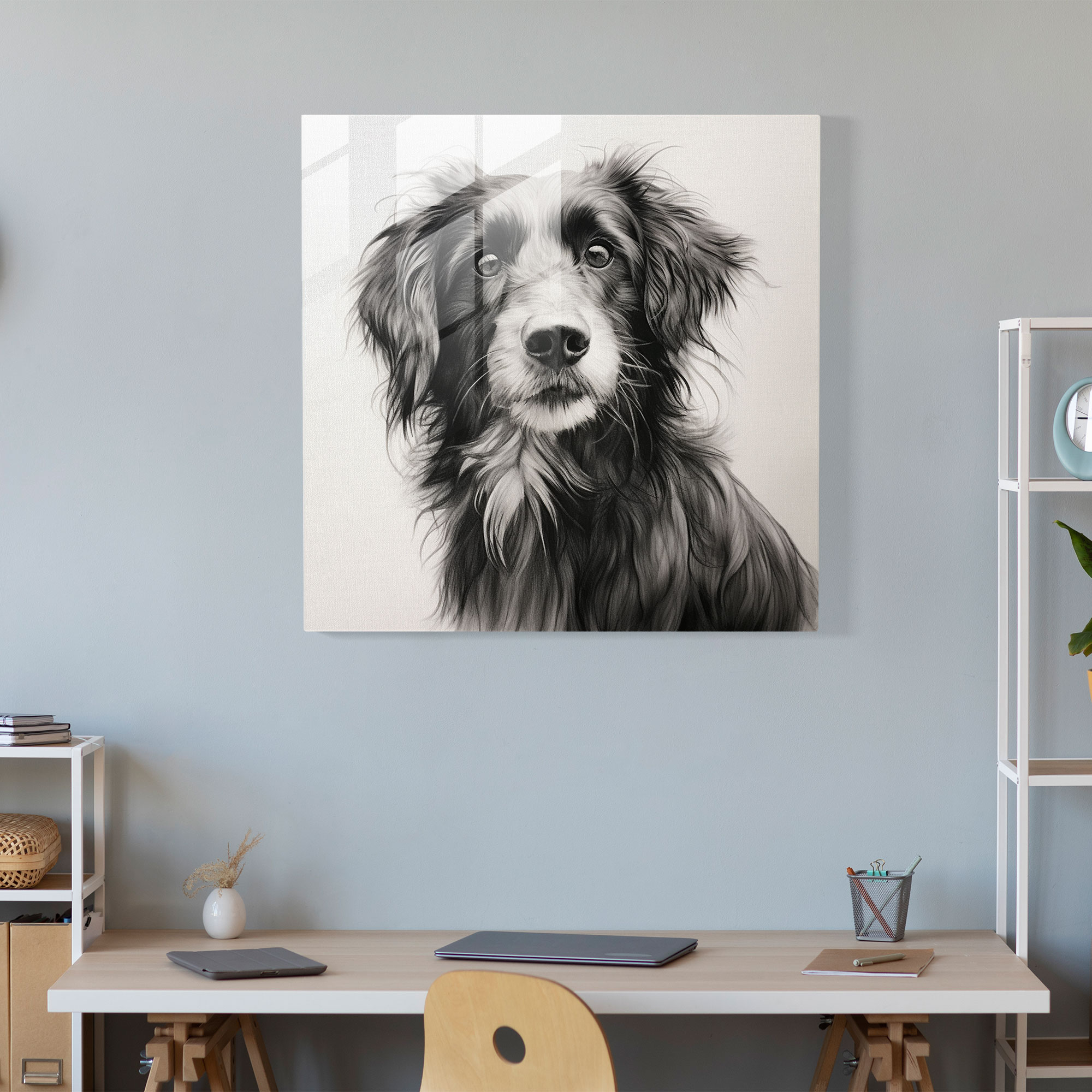 Classic Glass Print - Detailed Pet Portrait - Classic, Intricate Details, Wall Decoration, Classic