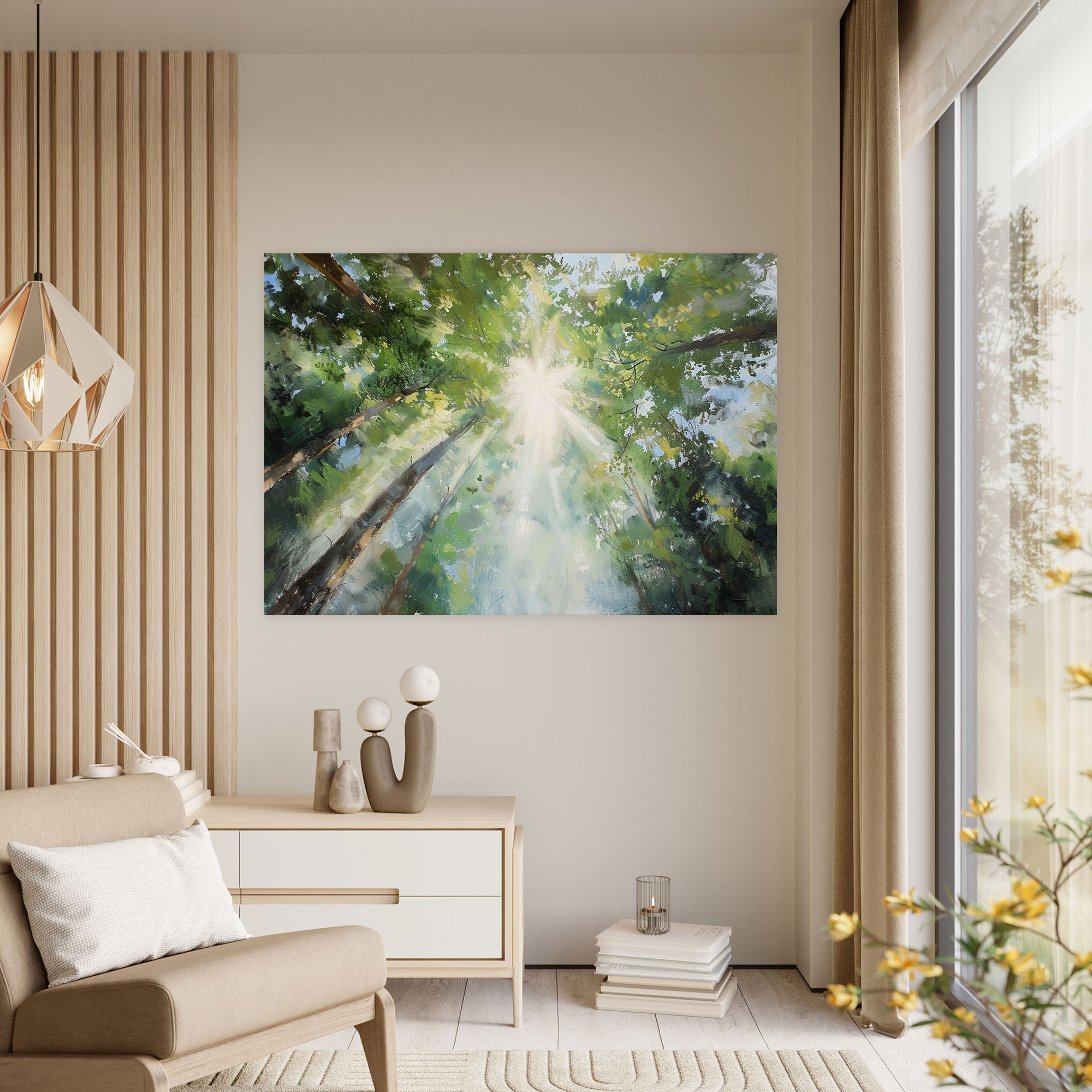 Güneşli Orman Kanvas Tablo - Claude Monet Kanvas Duvar Sanatı Duvar Dekorasyonu