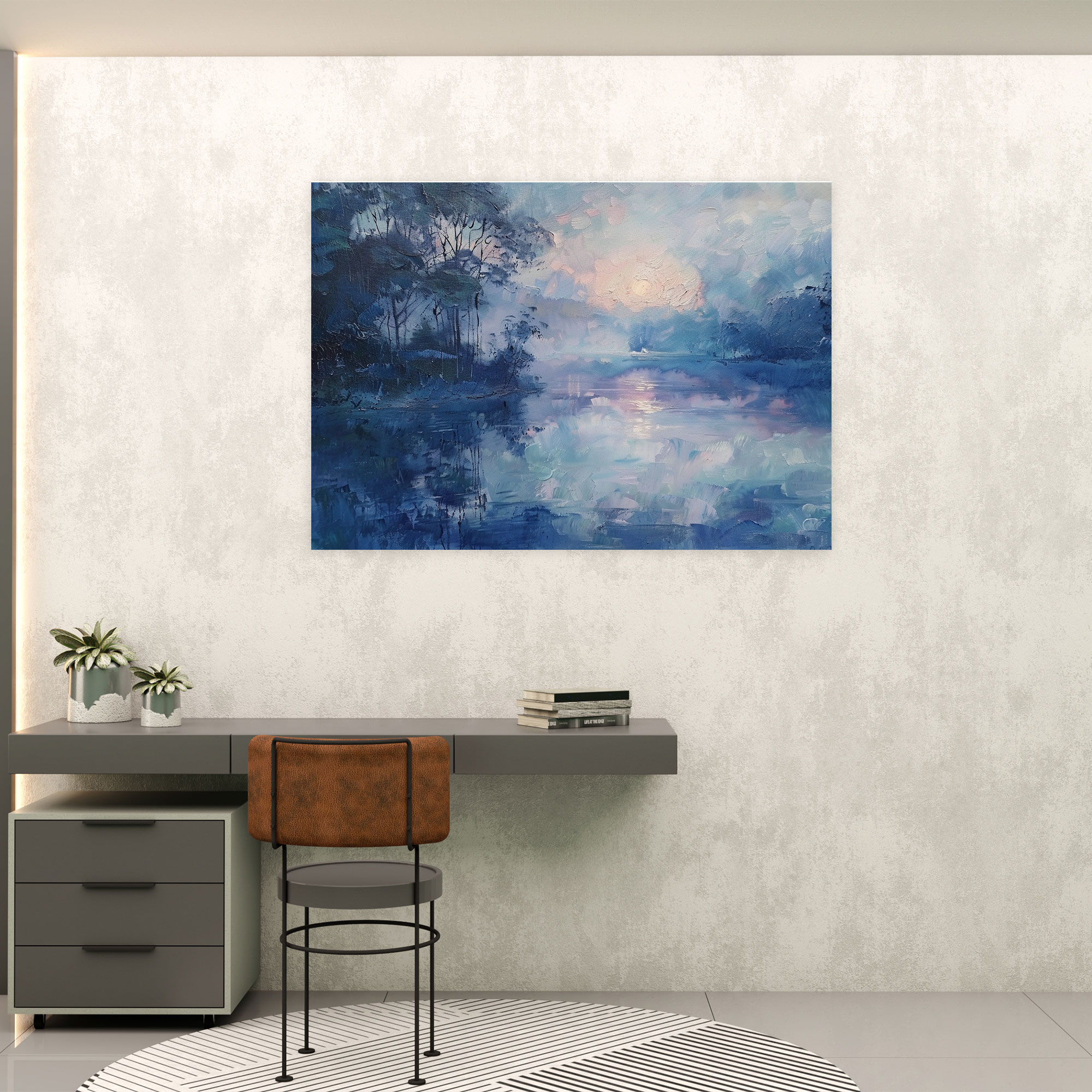 Riverside Dusk Wall Decoration - Claude Monet, Home Decoration, Canvas Print, Canvas Wall Art
