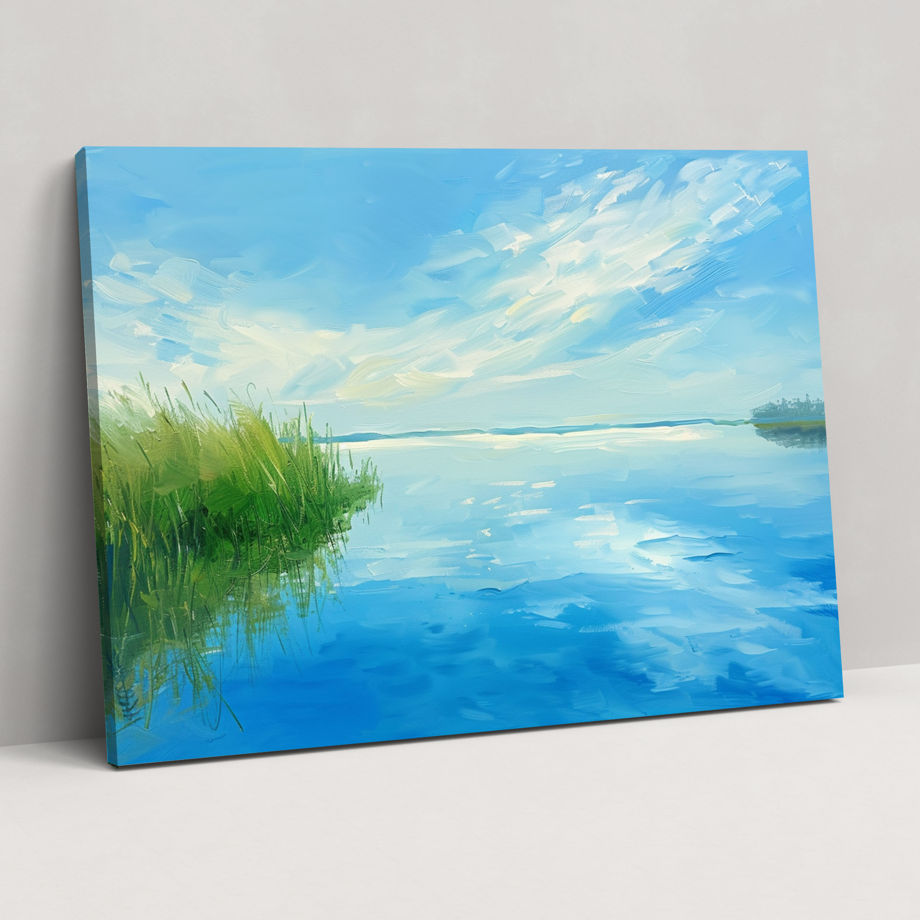 Tranquil Lake Canvas Print - Claude Monet, Canvas, Wall Decoration, Canvas Print