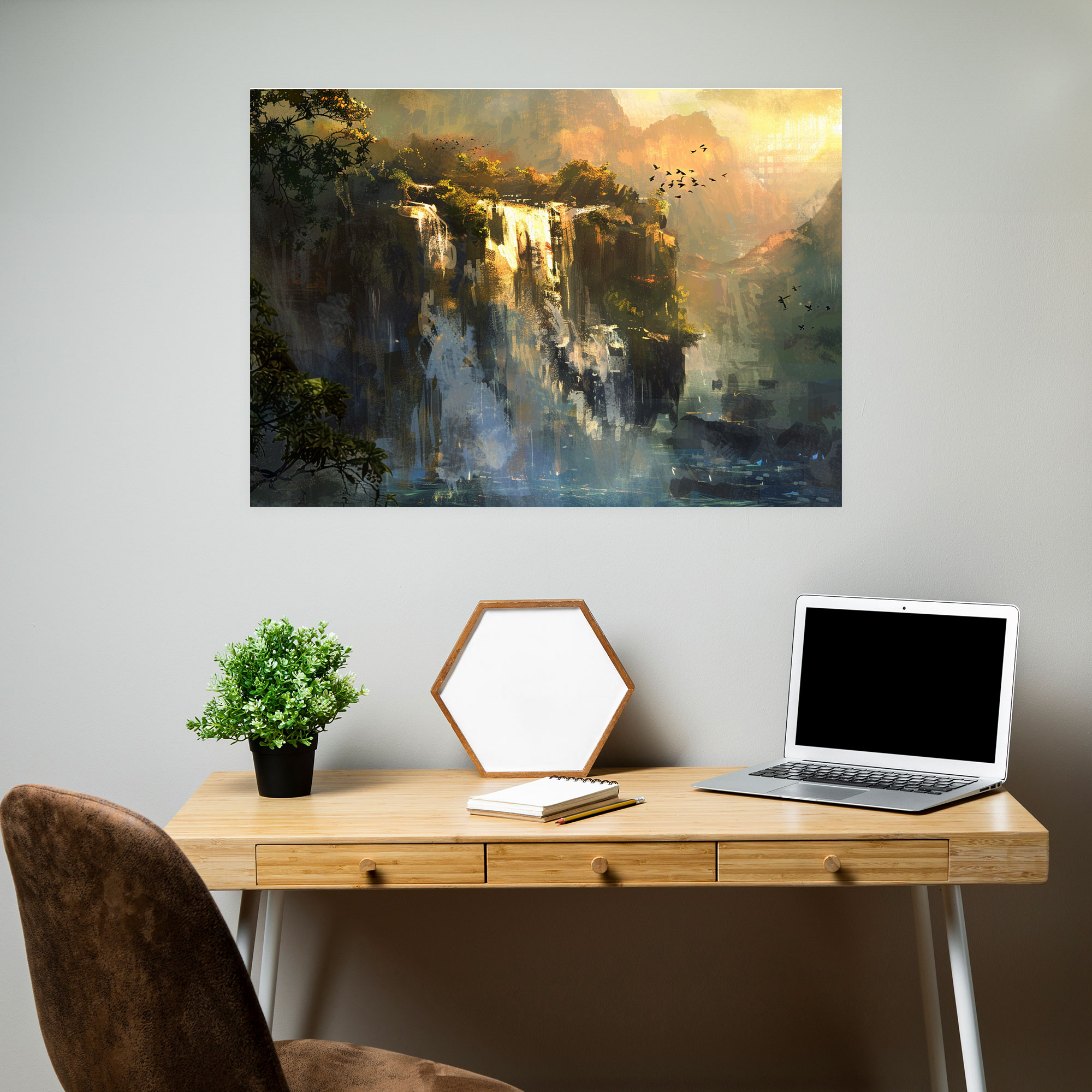 Waterfall Dream Canvas Print - Claude Monet, Home Decoration, Wall Decoration, Canvas