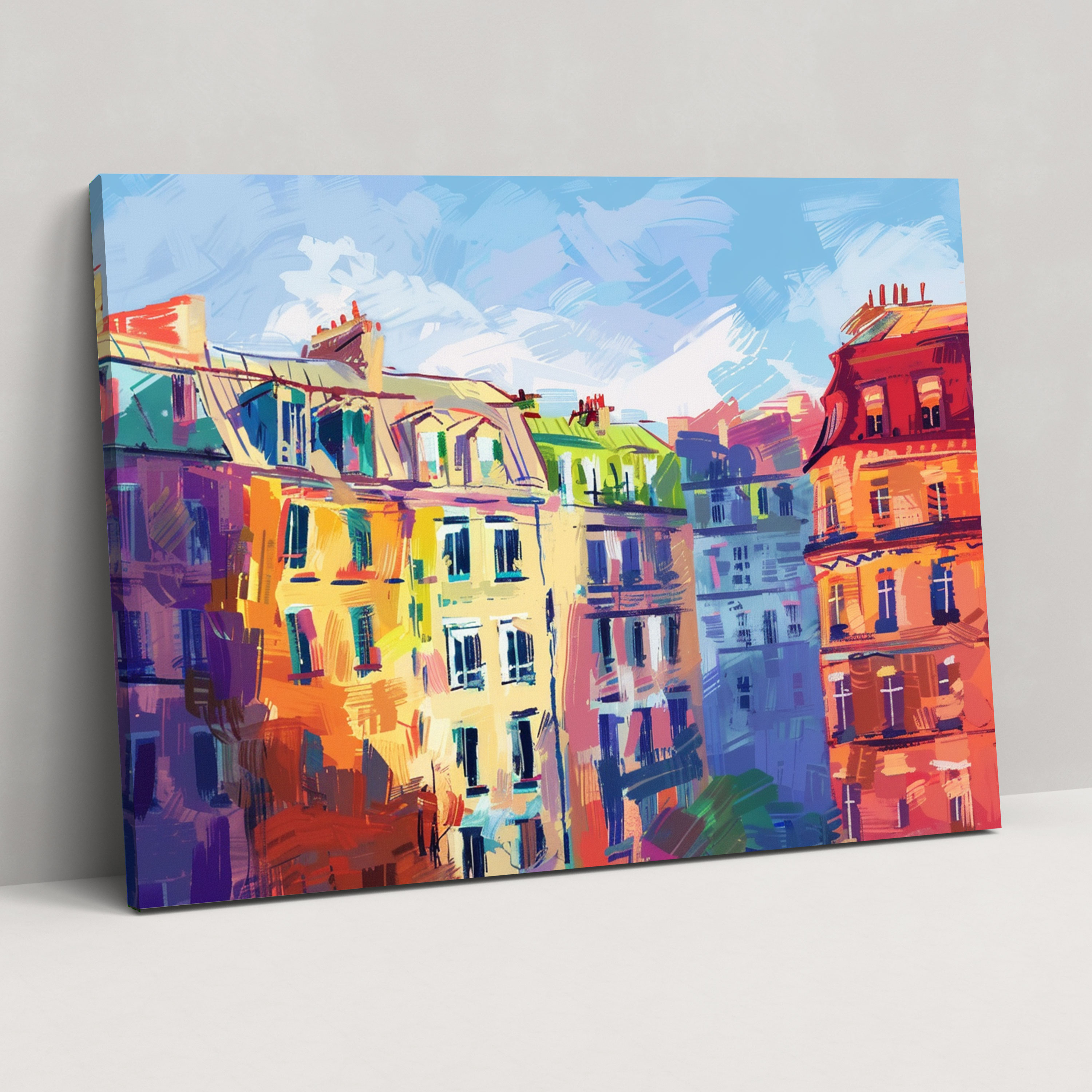 Cityscape Claude Monet Style Wall Art - Claude Monet, Canvas Wall Art, Canvas, Home Decoration