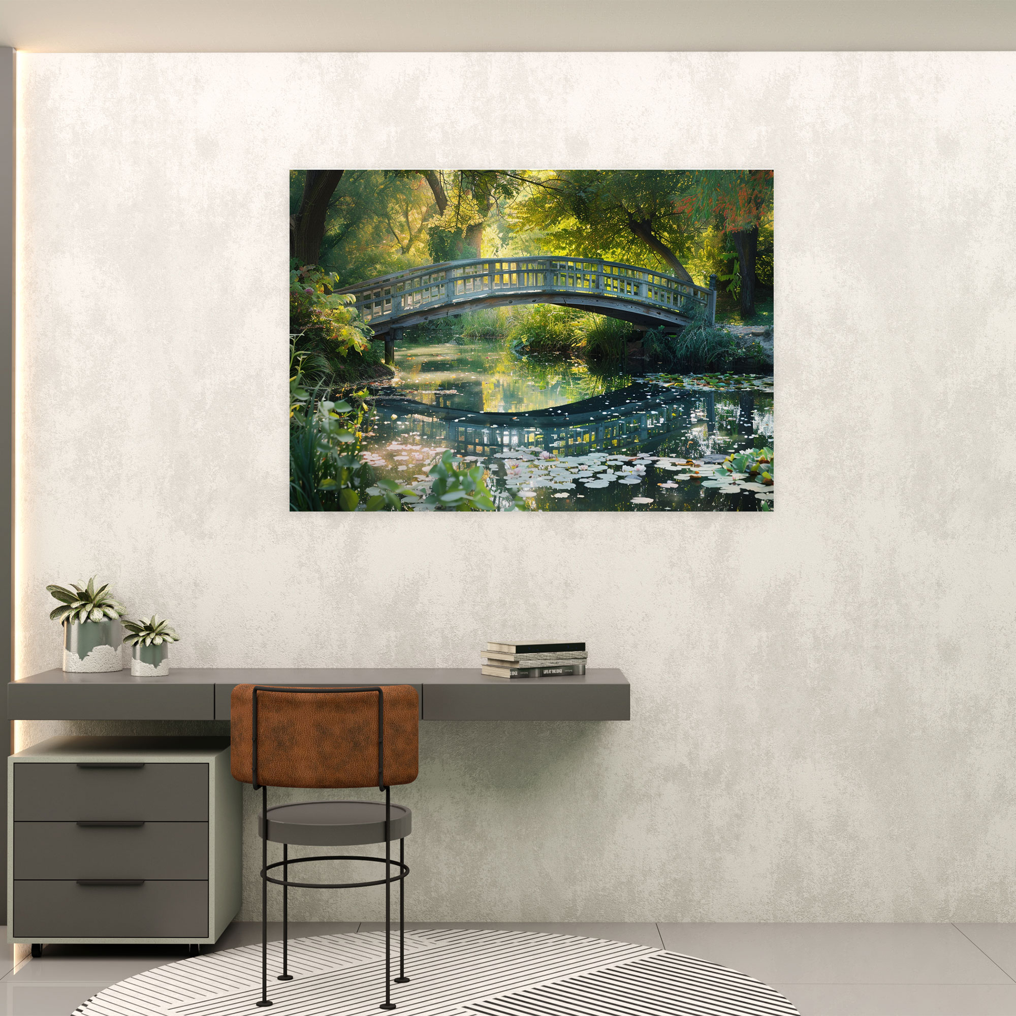 Sakin Köprü Claude Monet Tarzı Kanvas Tablo - Claude Monet Kanvas Tablo Duvar Dekorasyonu