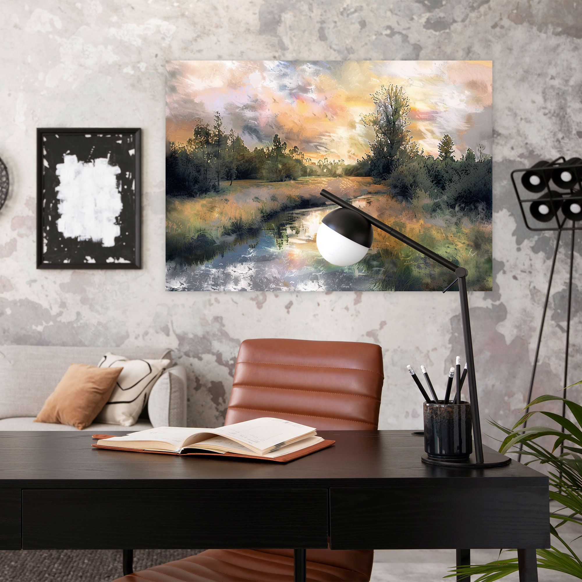 Dreamy Landscape Claude Monet Style Canvas Print - Claude Monet, Home Decoration, Canvas Wall Art, Wall Decoration