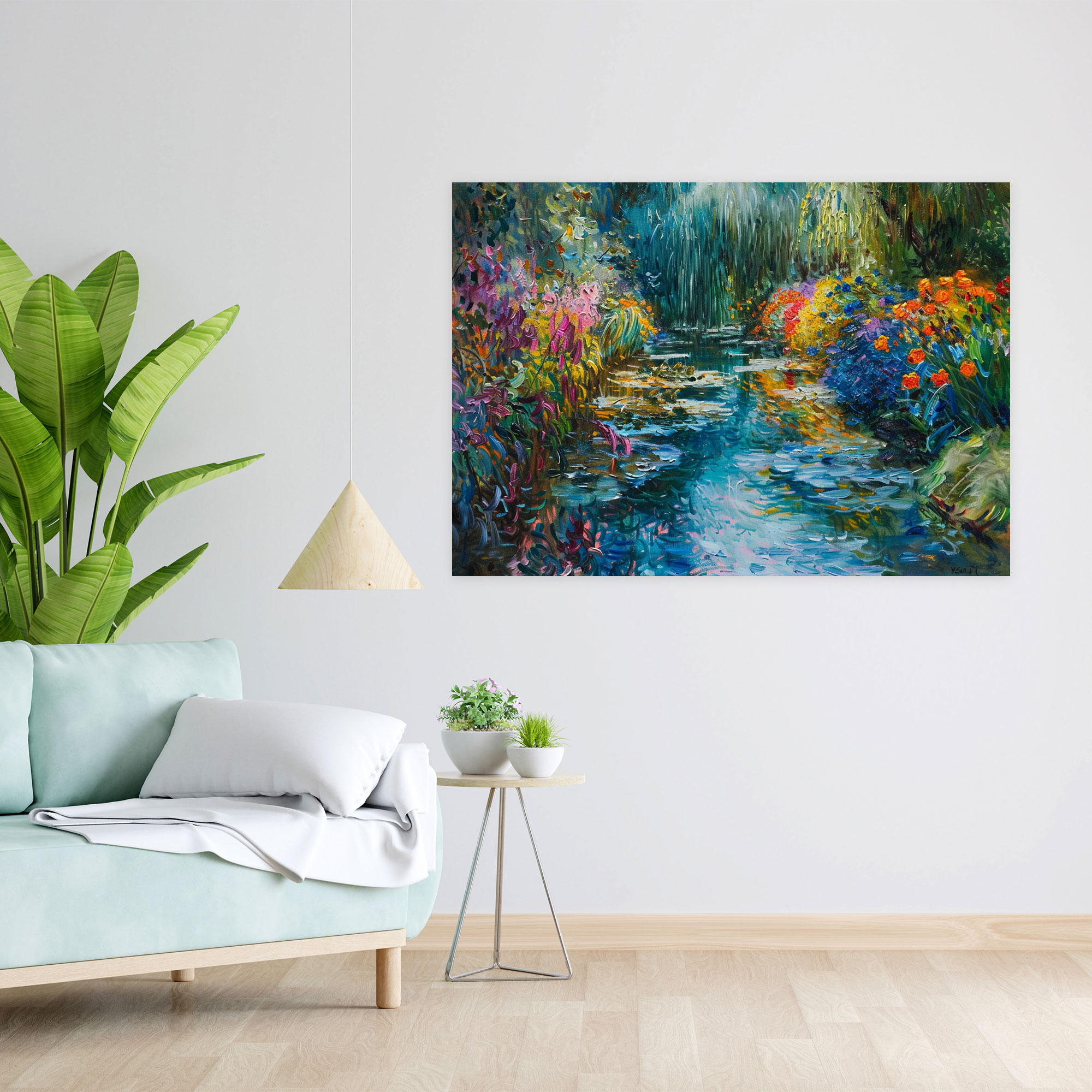 Claude Monet Giverny Garden Canvas Print - Claude Monet, Claude Monet, Canvas Print, Canvas