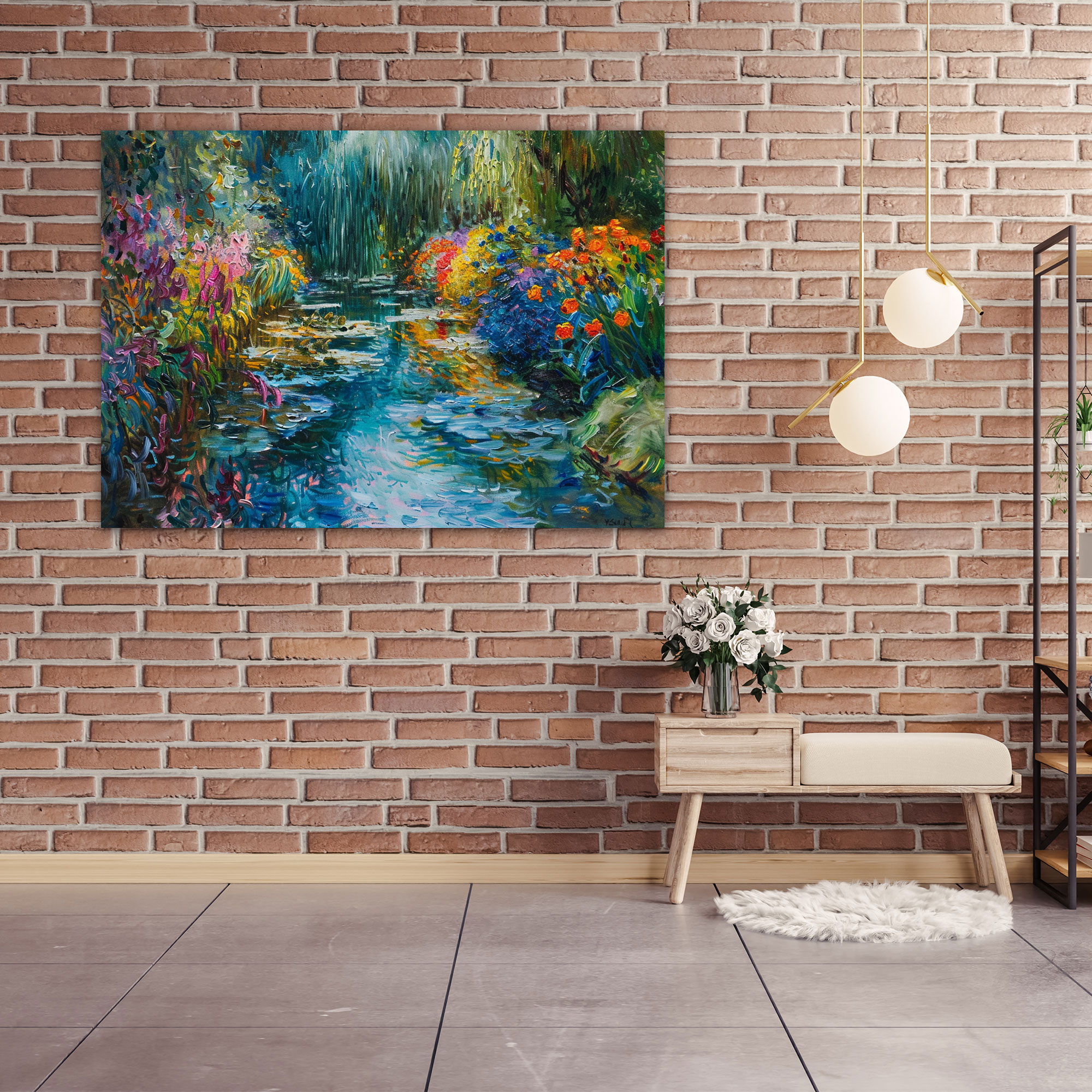 Claude Monet Giverny Garden Canvas Print - Claude Monet, Claude Monet, Canvas Print, Canvas