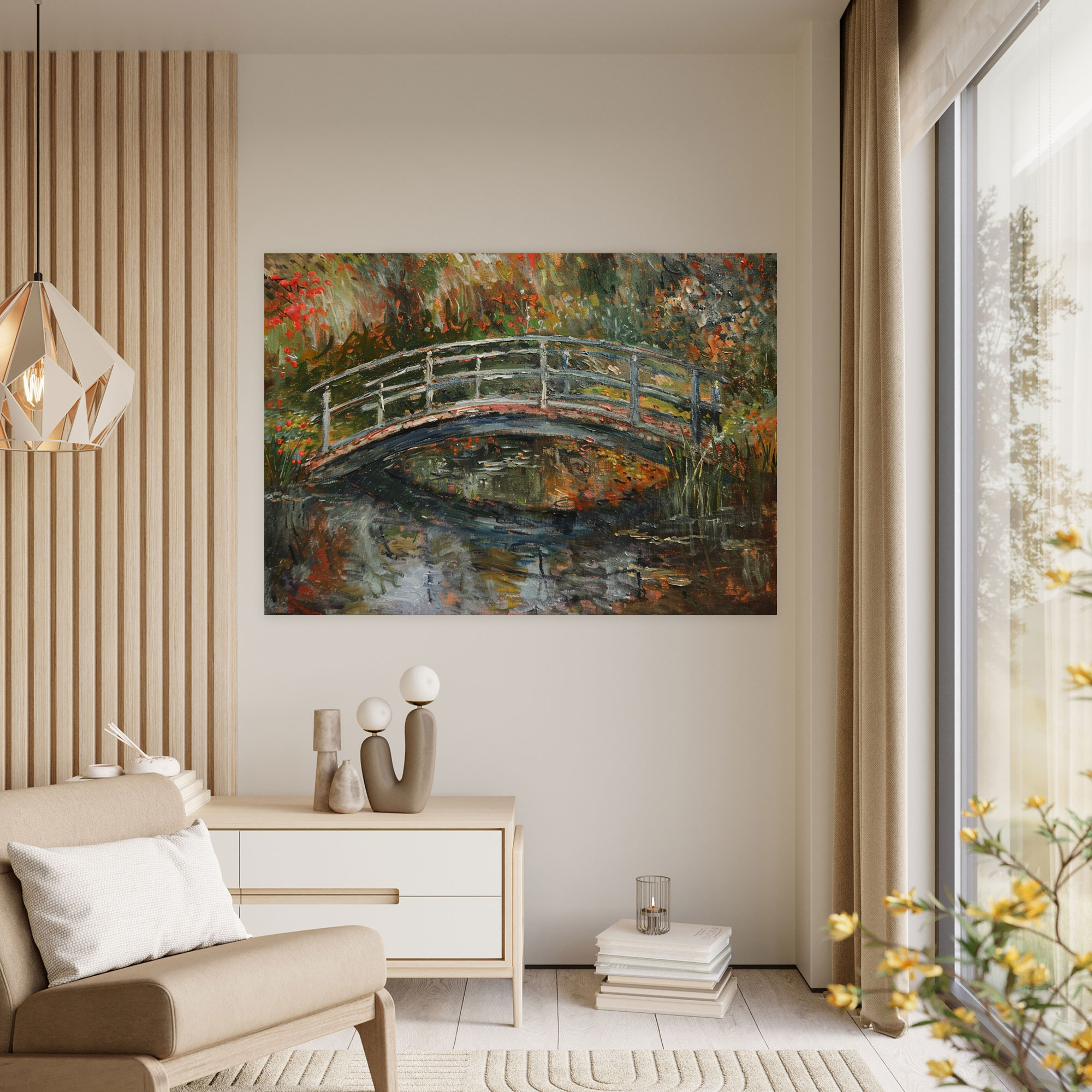 Claude Monet Japanese Bridge Canvas Print - Claude Monet, Canvas Print, Home Decoration, Wall Art