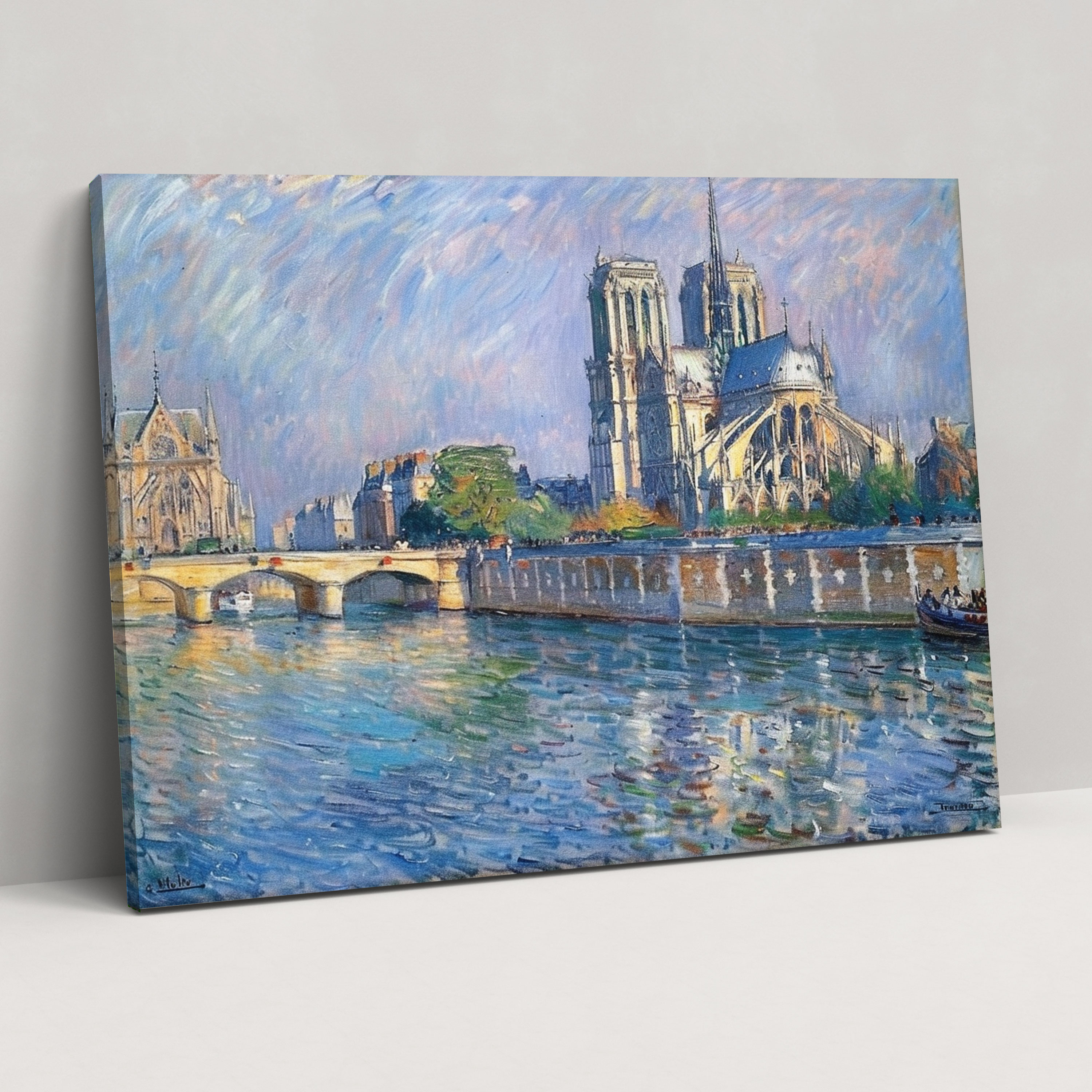 Claude Monet Rouen Katedrali Kanvas Tablo - Claude Monet Kanvas Duvar Sanatı