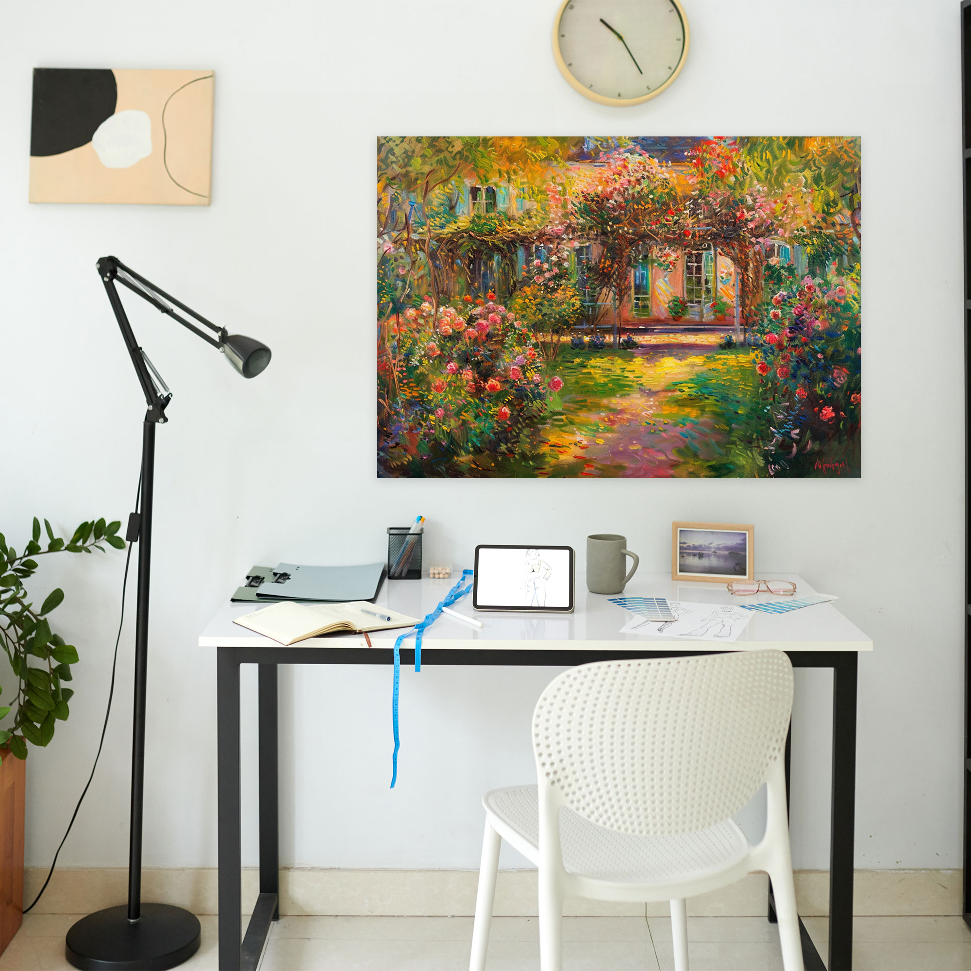 Claude Monet Sanatçının Bahçe Duvar Sanatı - Claude Monet Duvar Sanatı Kanvas Tablo