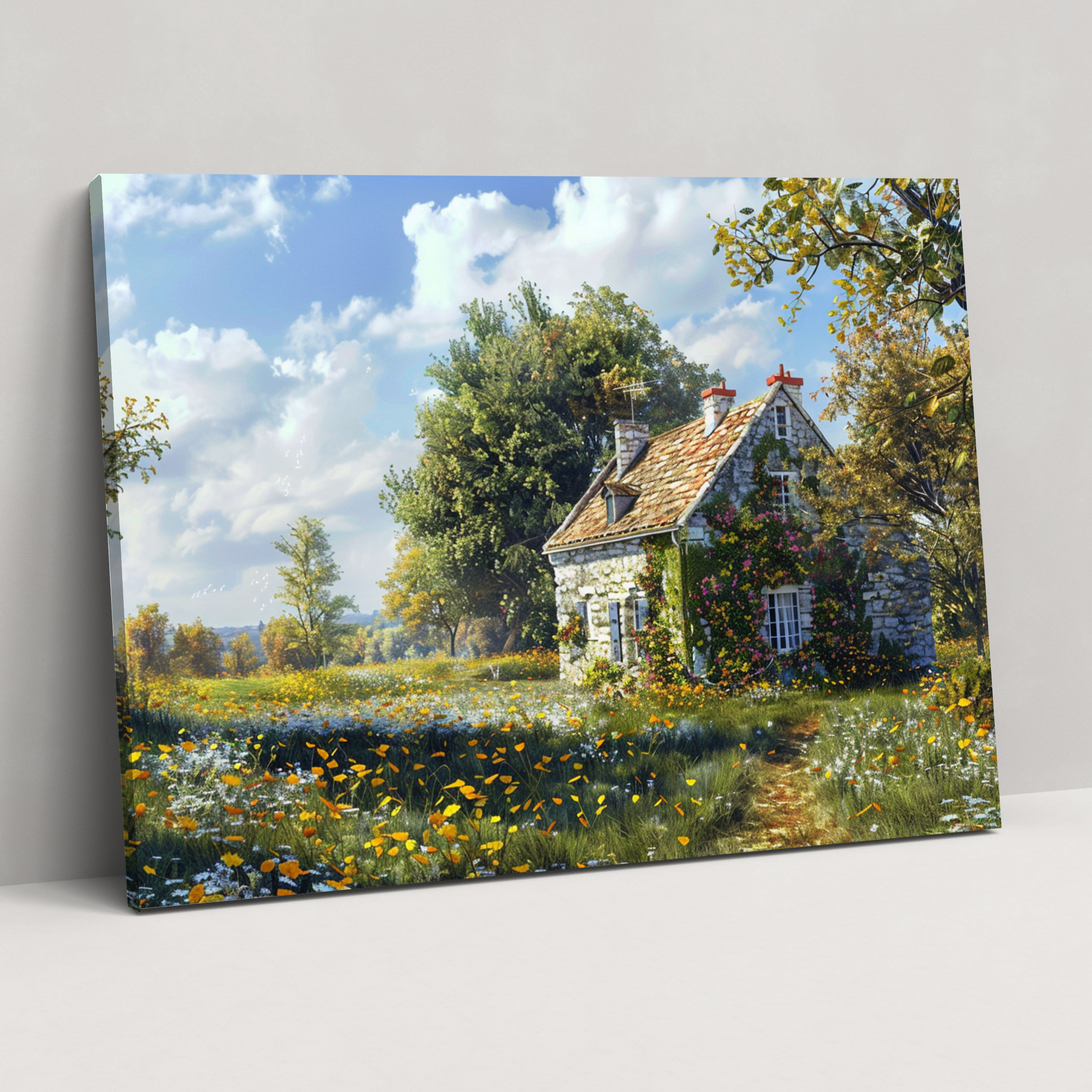 Claude Monet Fransız Kırsalı Kanvas Tablo - Claude Monet Kanvas Duvar Sanatı