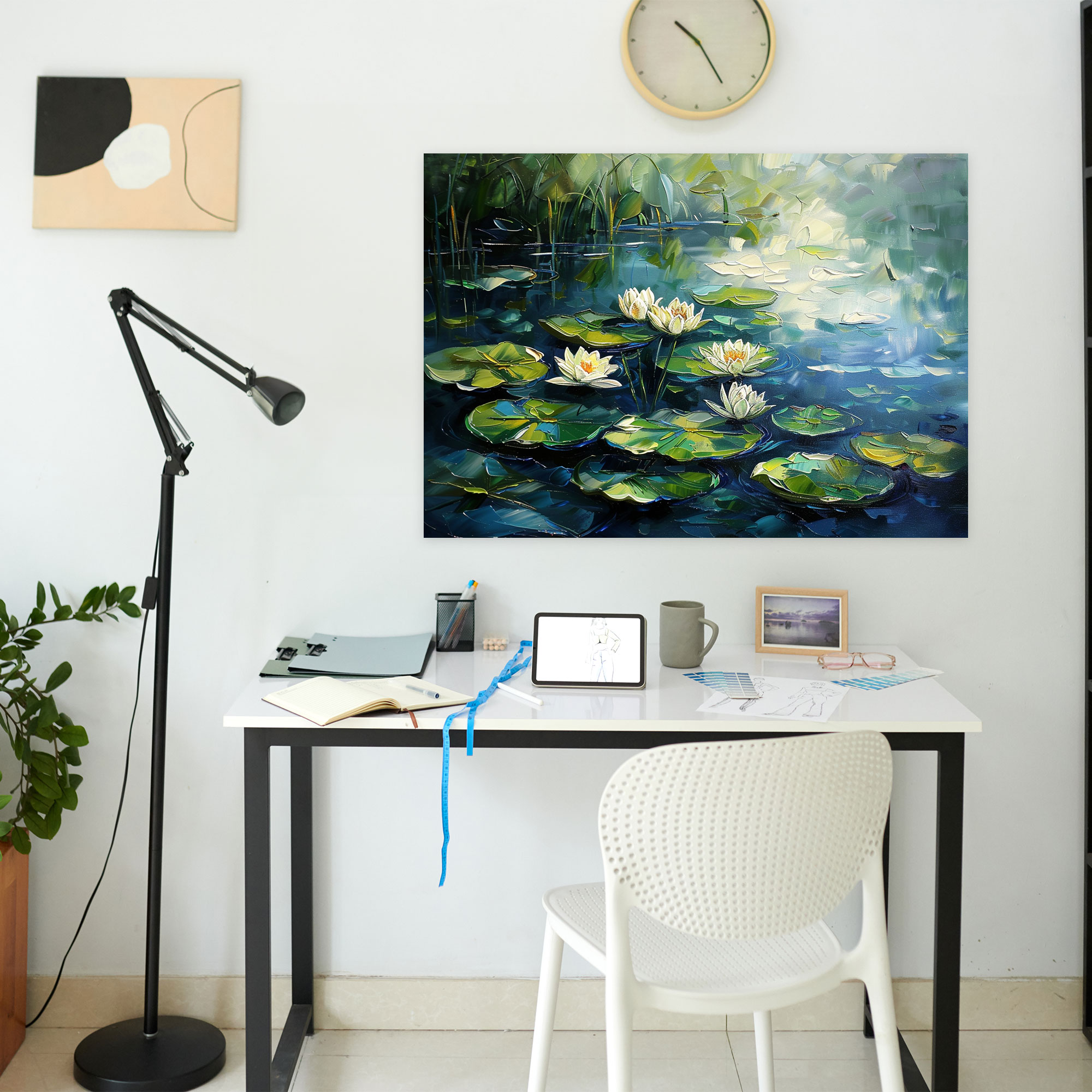 Claude Monet Nilüferler Gölü Duvar Dekorasyonu - Ev Dekorasyonu Kanvas Tablo Sanatı