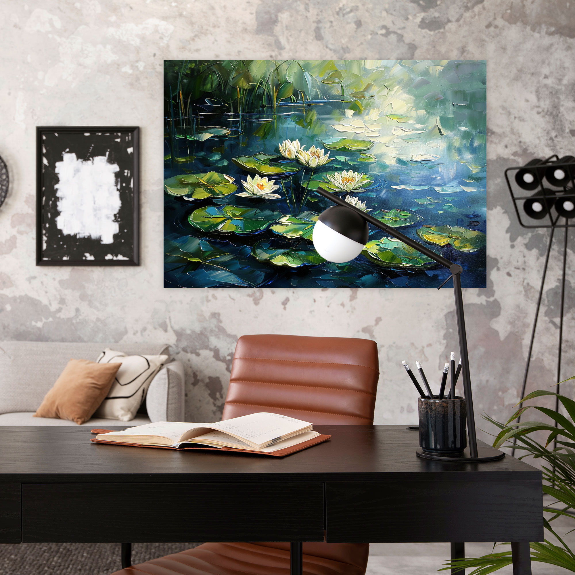 Claude Monet Nilüferler Gölü Duvar Dekorasyonu - Ev Dekorasyonu Kanvas Tablo Sanatı