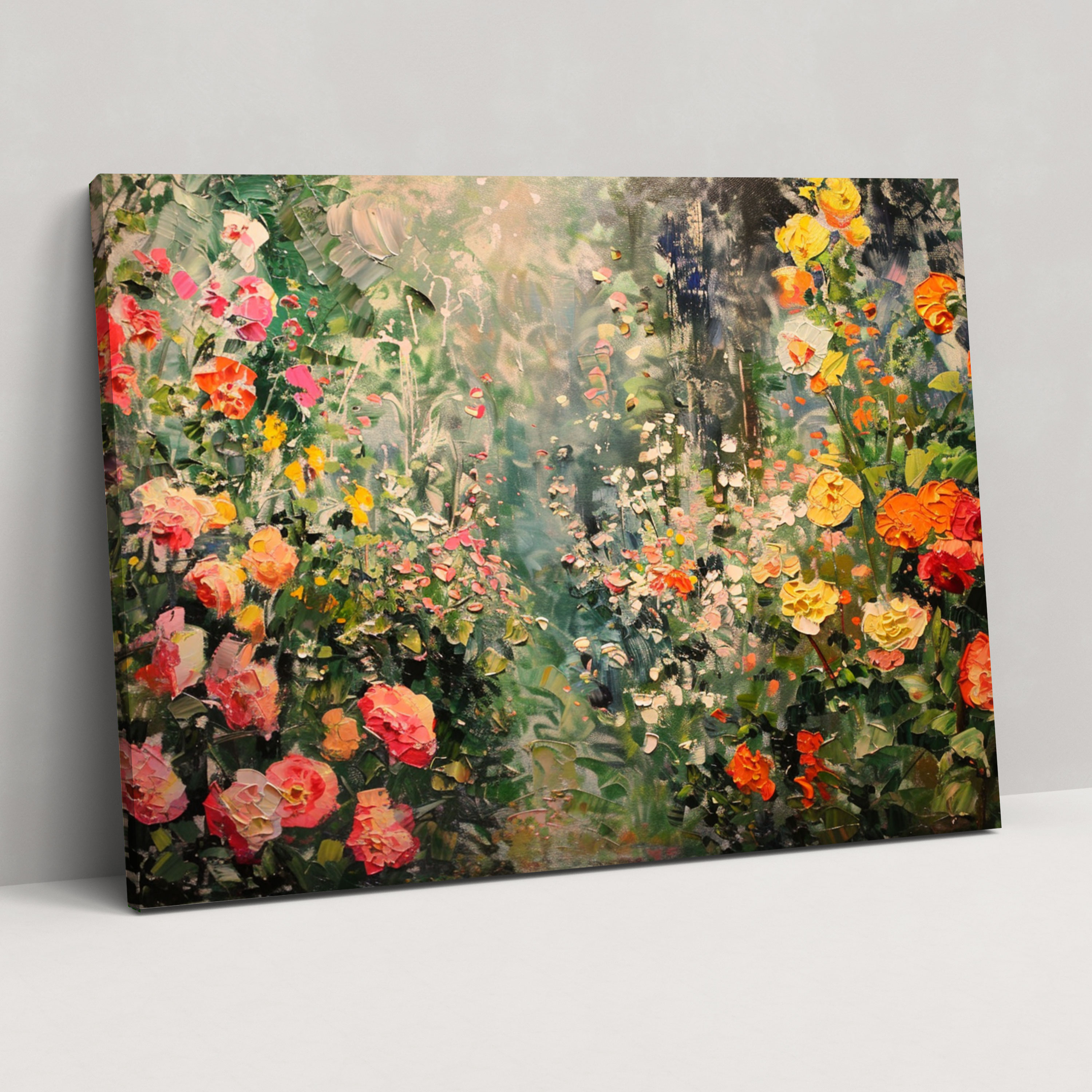 Claude Monet Lush Garden Wall Decoration - Claude Monet, Wall Decoration, Canvas Wall Art, Home Decoration