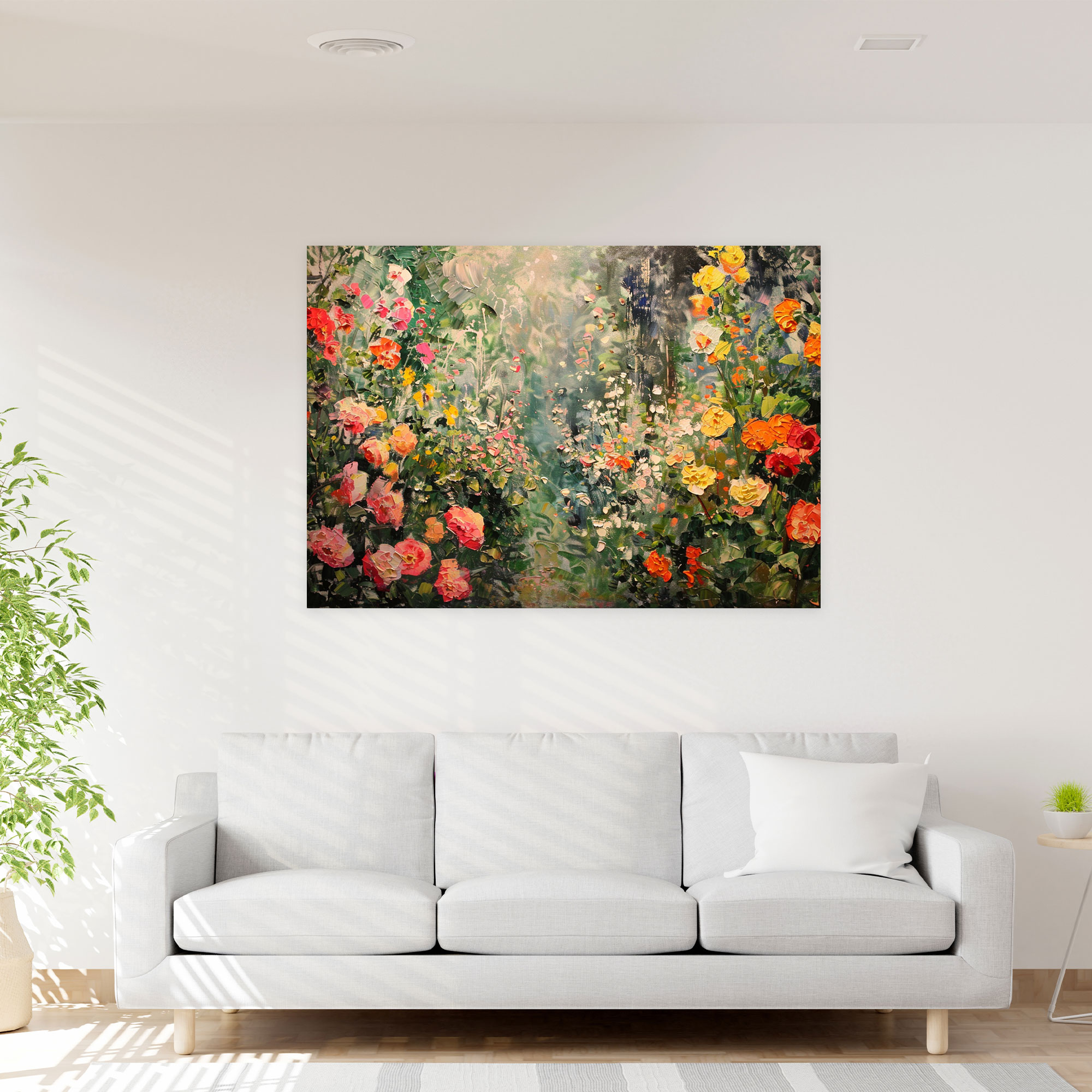 Claude Monet Lush Garden Wall Decoration - Claude Monet, Wall Decoration, Canvas Wall Art, Home Decoration