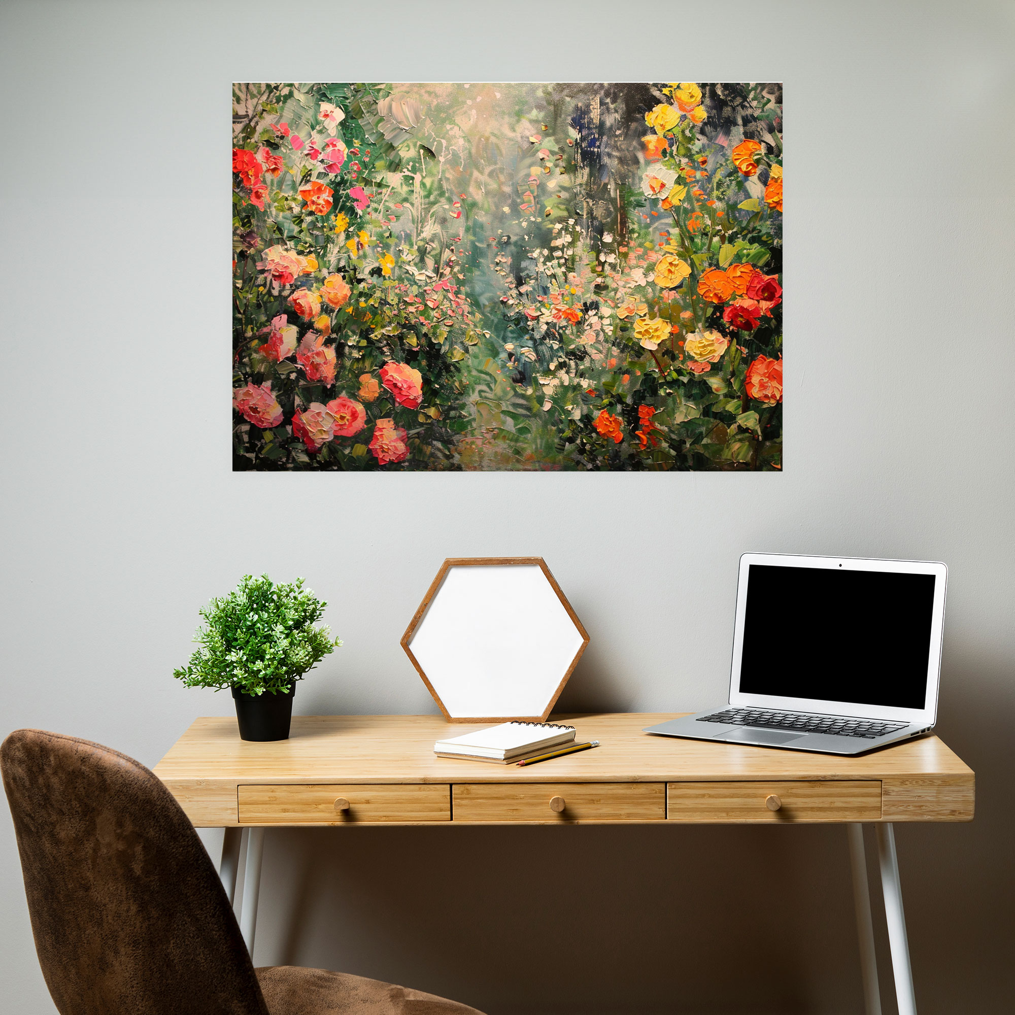 Claude Monet Lush Garden Wall Decoration - Claude Monet, Wall Decoration, Canvas Wall Art, Home Decoration