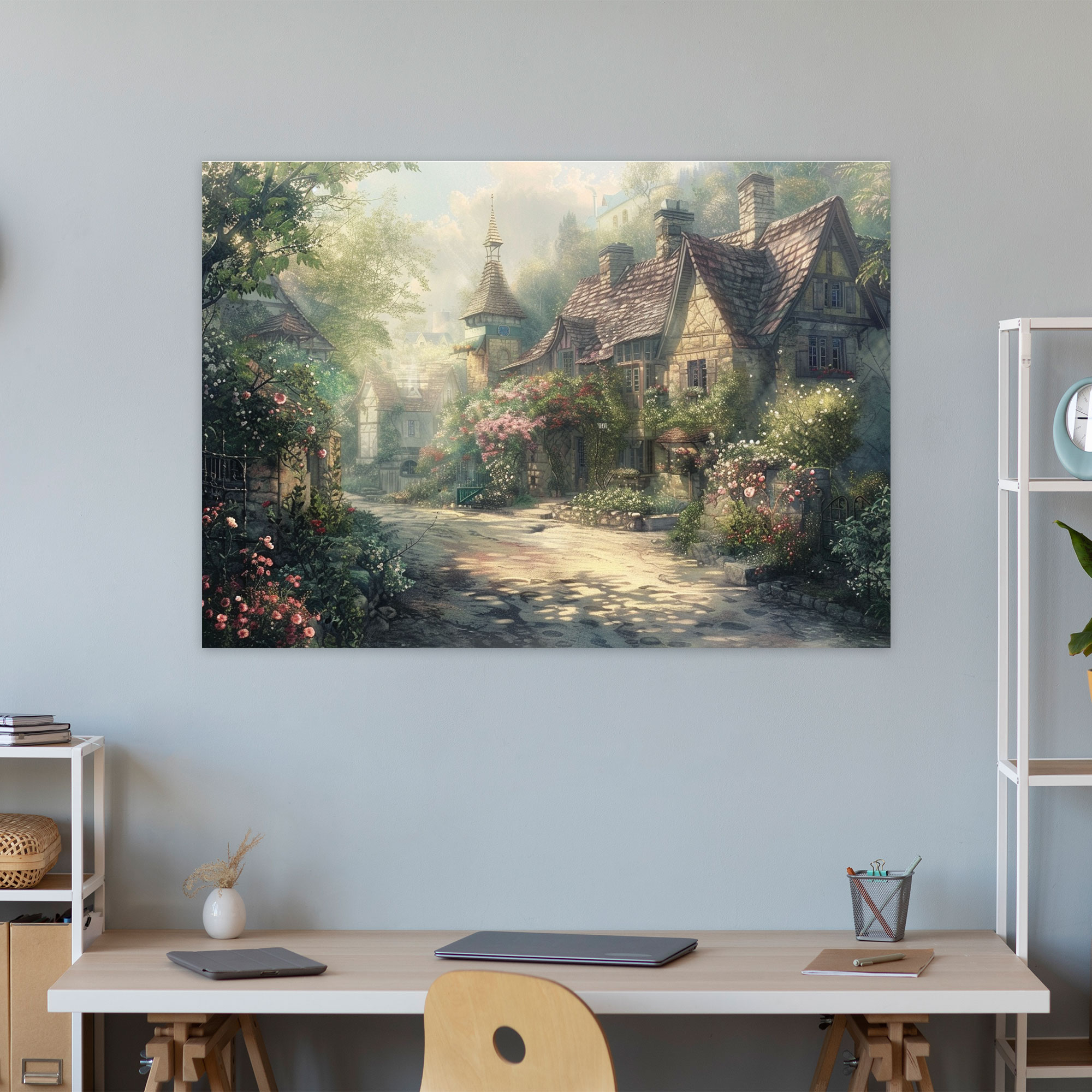 Sunlit Village Canvas Print - Claude Monet, Canvas Print, Village Scene, Wall Decoration