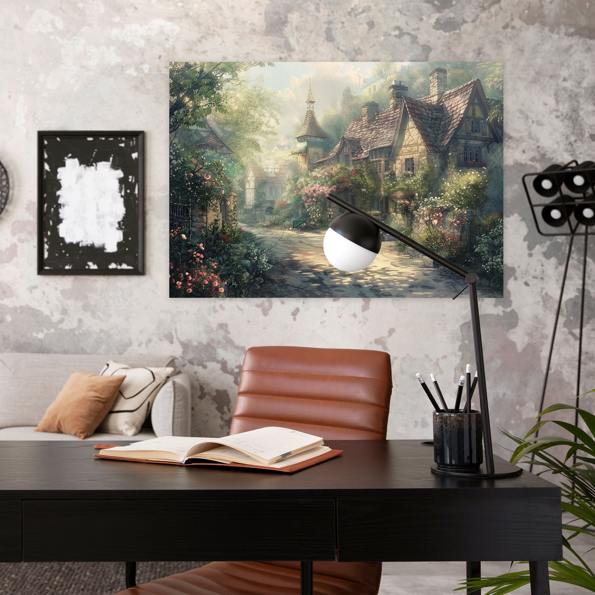 Sunlit Village Canvas Print - Claude Monet, Canvas Print, Village Scene, Wall Decoration