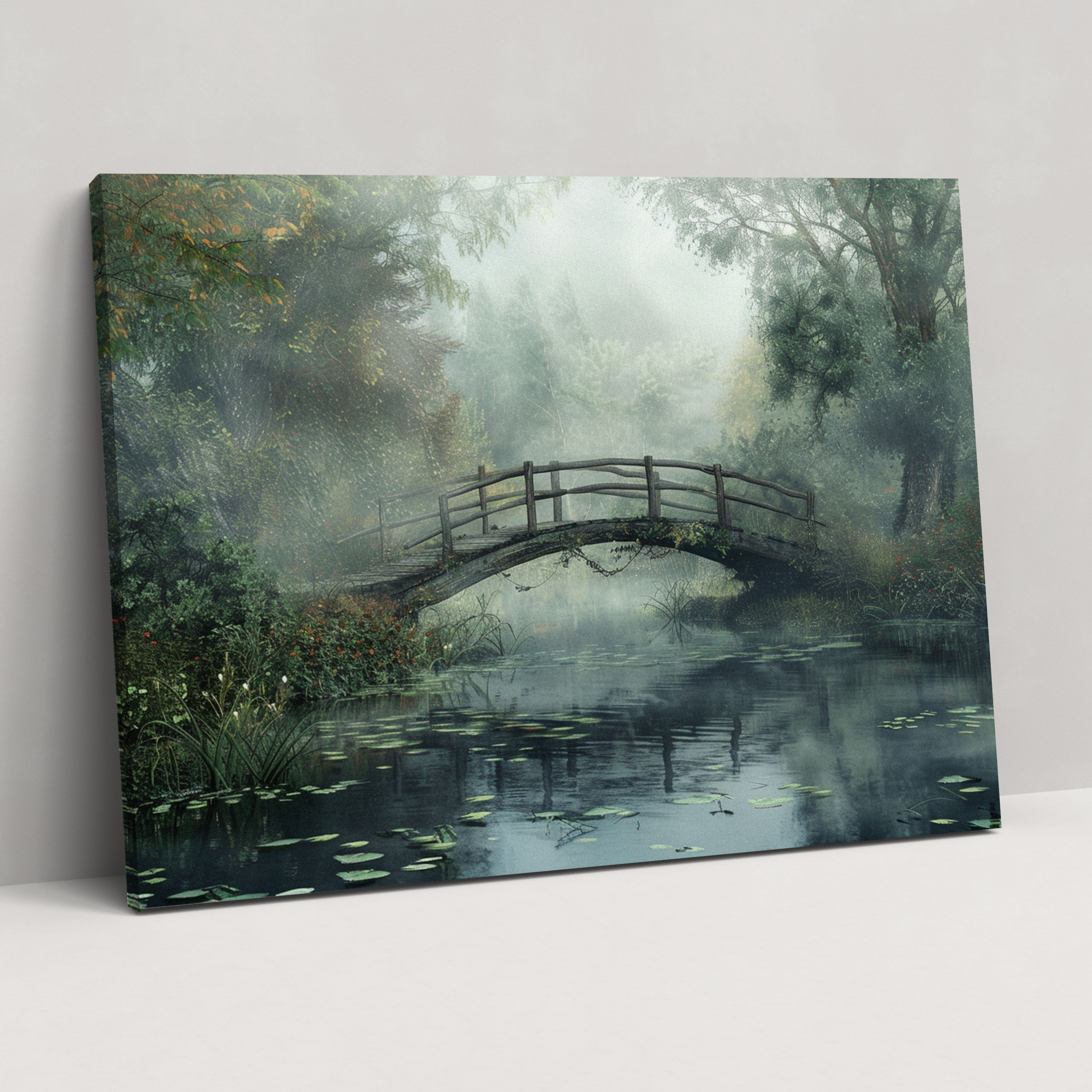 Sisli Sabah Manzara Tablosu - Claude Monet Kanvas Tablo Sanatı Sisli Sabah Manzarası
