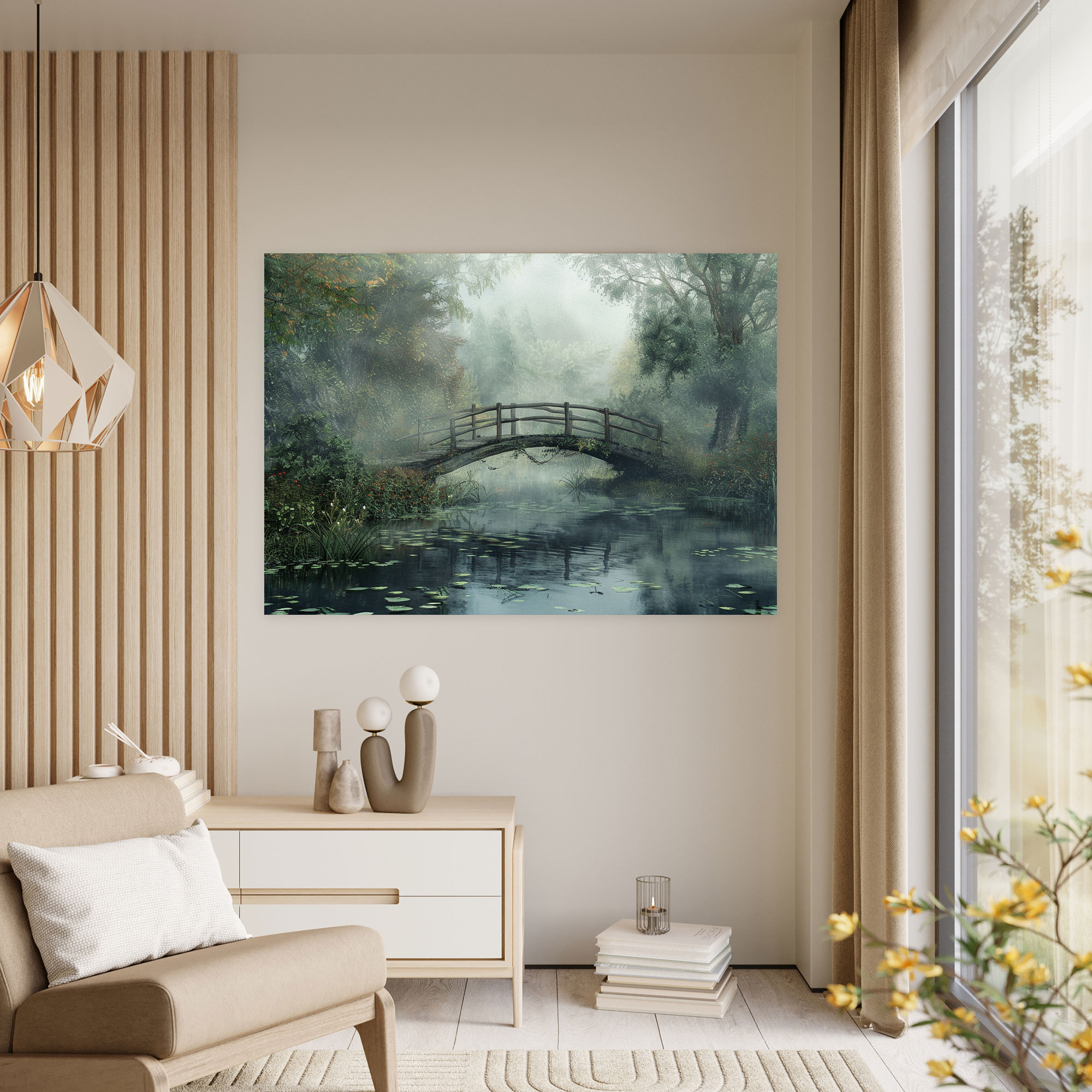 Sisli Sabah Manzara Tablosu - Claude Monet Kanvas Tablo Sanatı Sisli Sabah Manzarası