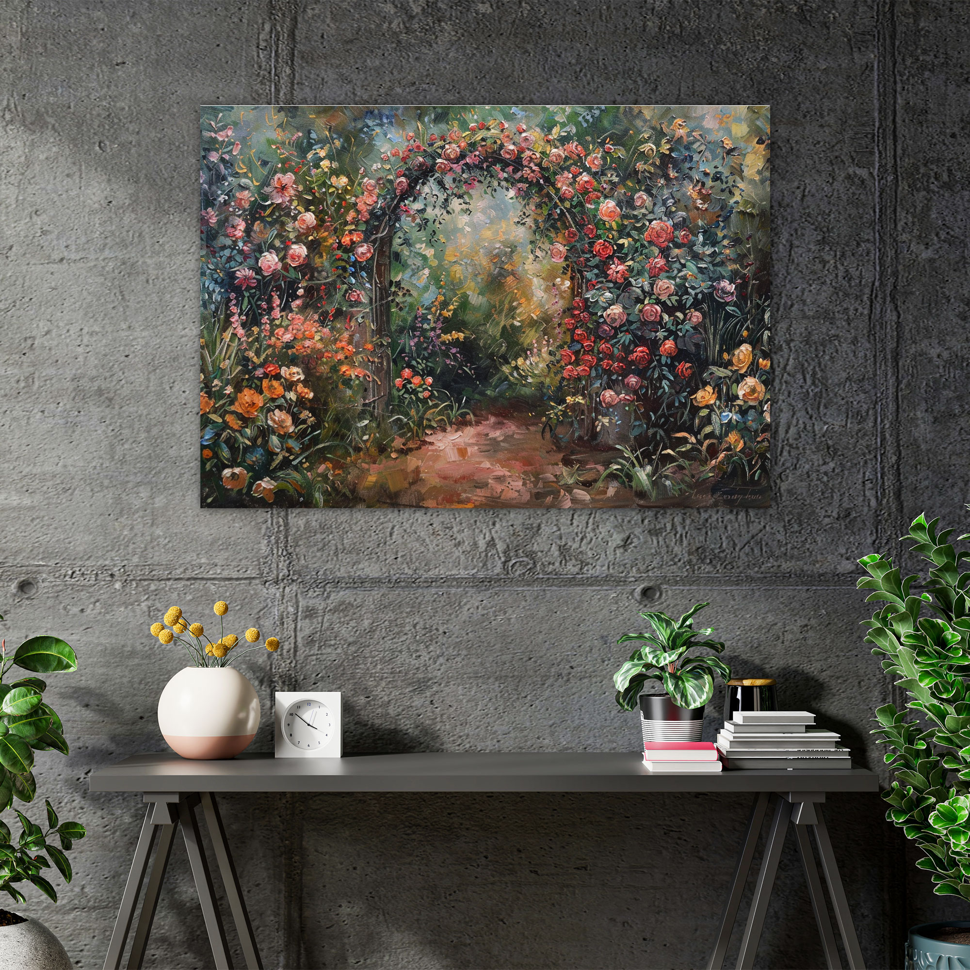Cozy Garden Corner Canvas Print - Claude Monet, Wall Decoration, Wall Art, Home Decoration