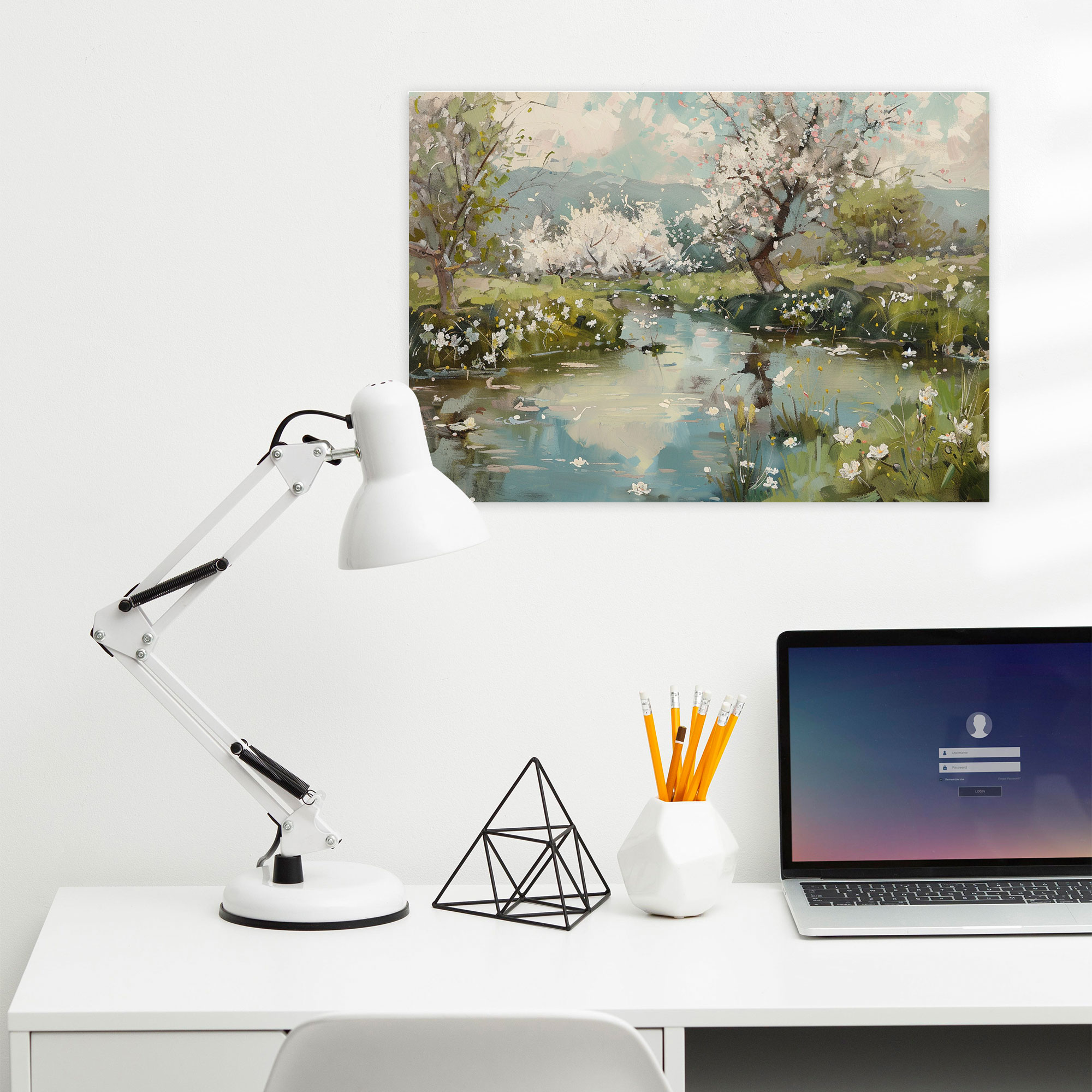 Serene Stream Canvas Print - Claude Monet, Soft Hues, Canvas Print, Home Decoration
