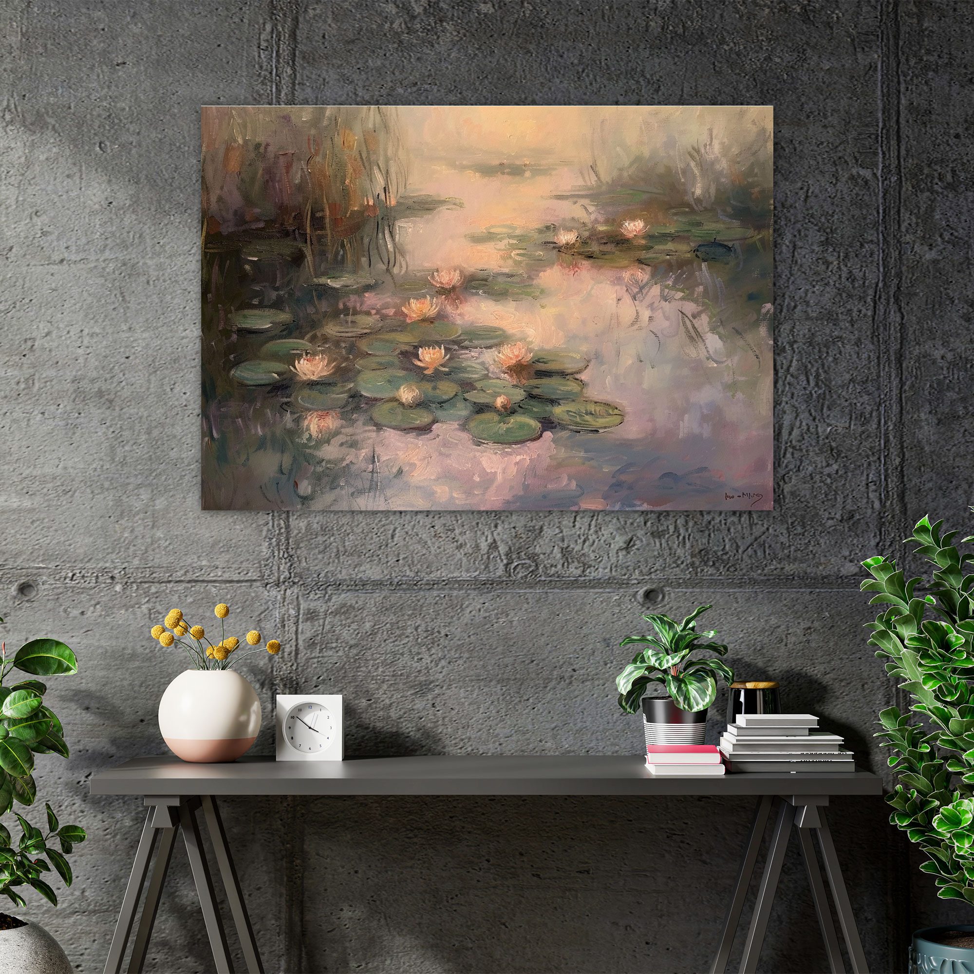 Claude Monet Water Lilies Canvas Print - Claude Monet, Wall Decoration, Home Decoration, Canvas Print
