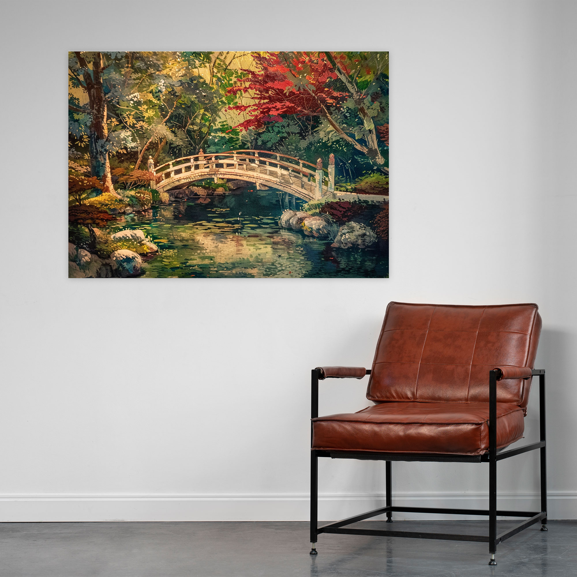 Claude Monet Japon Köprüsü Kanvas Tablo - Duvar Dekorasyonu Tuval Duvar Sanatı