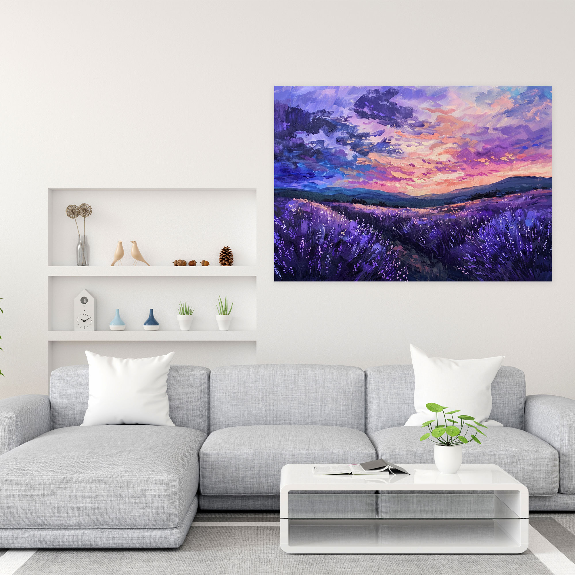 Claude Monet Lavender Fields Canvas Print - Claude Monet, Claude Monet, Canvas, Wall Decoration