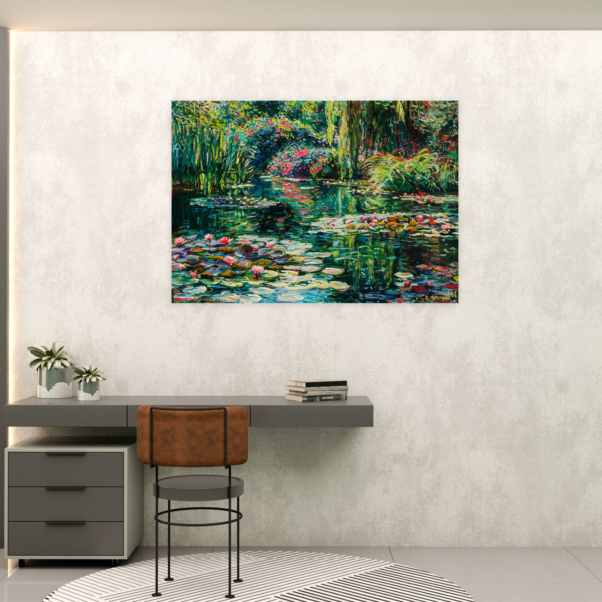 Claude Monet Water Lilies Canvas Print - Claude Monet, Canvas Wall Art, Claude Monet, Canvas Print