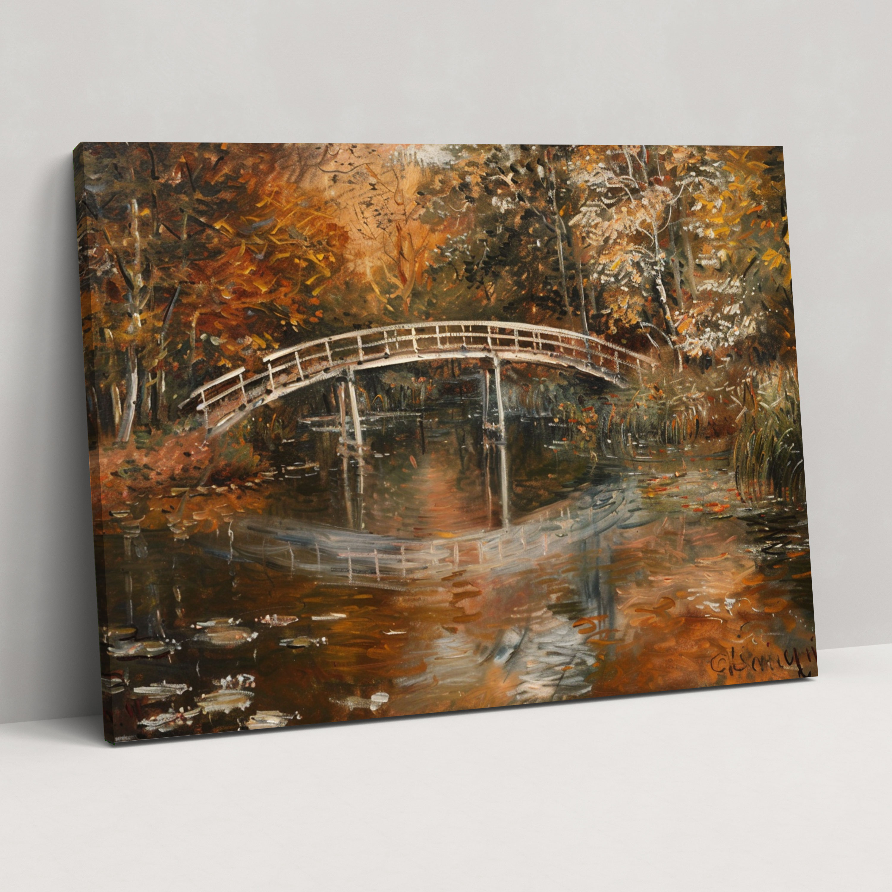 Claude Monet Bridge Over Pond Wall Art - Claude Monet, Canvas, Canvas Wall Art, Home Decoration