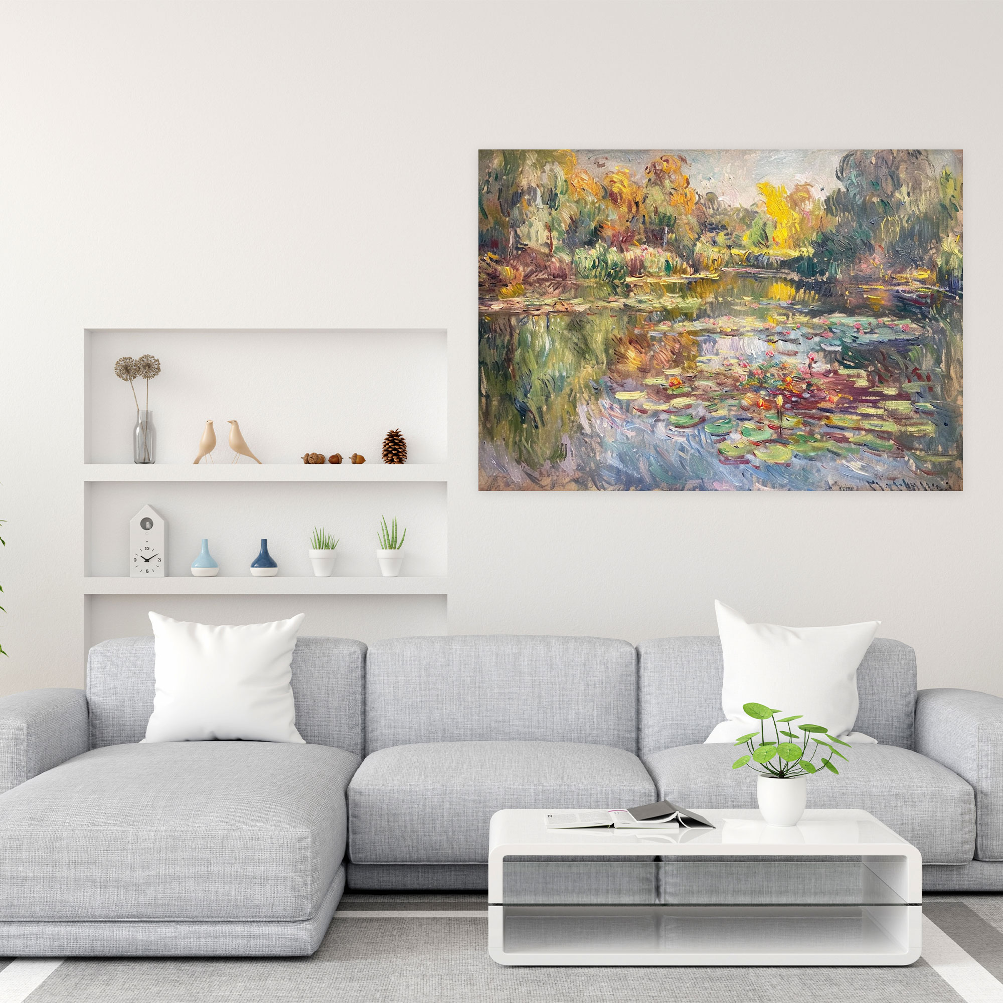 Claude Monet Serene Pond Wall Art - Claude Monet, Home Decoration, Claude Monet, Wall Art