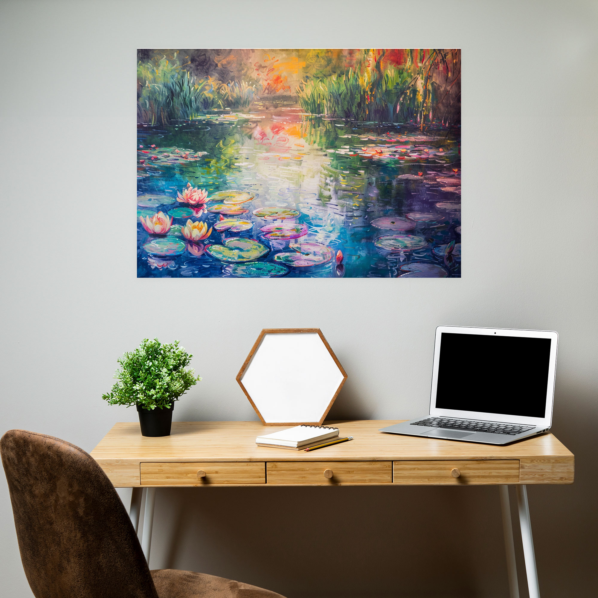 Claude Monet Enchanting Water Garden Wall Decoration - Claude Monet, Wall Decoration, Canvas Wall Art, Canvas