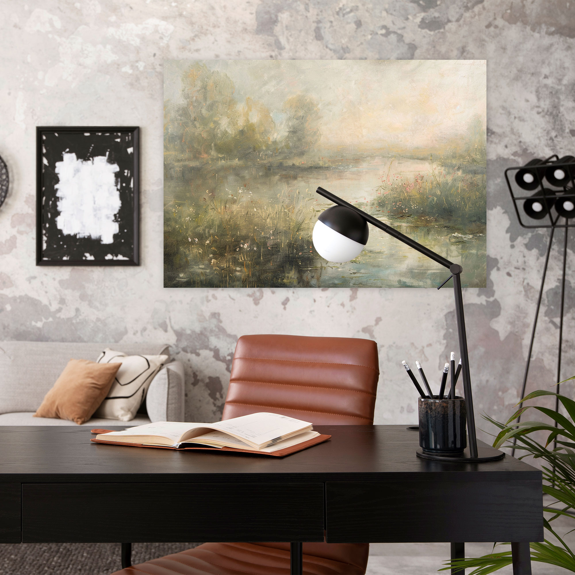 Claude Monet Soft Landscape Pond Wall Decoration - Claude Monet, Wall Decoration, Home Decoration, Canvas Wall Art