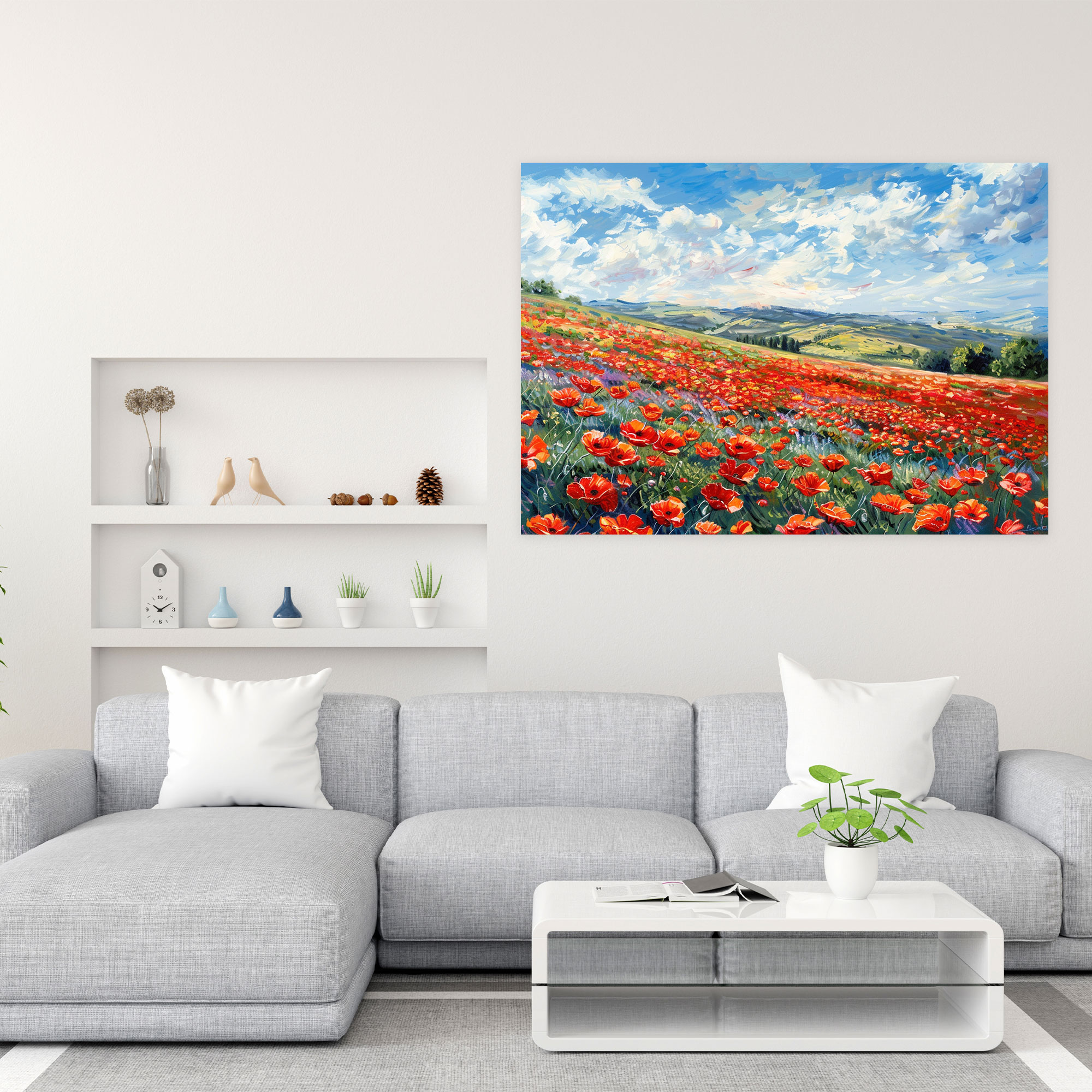 Claude Monet Gelincik Tarlası Kanvas Tablo - Duvar Dekorasyonu Kanvas Kanvas Duvar Sanatı