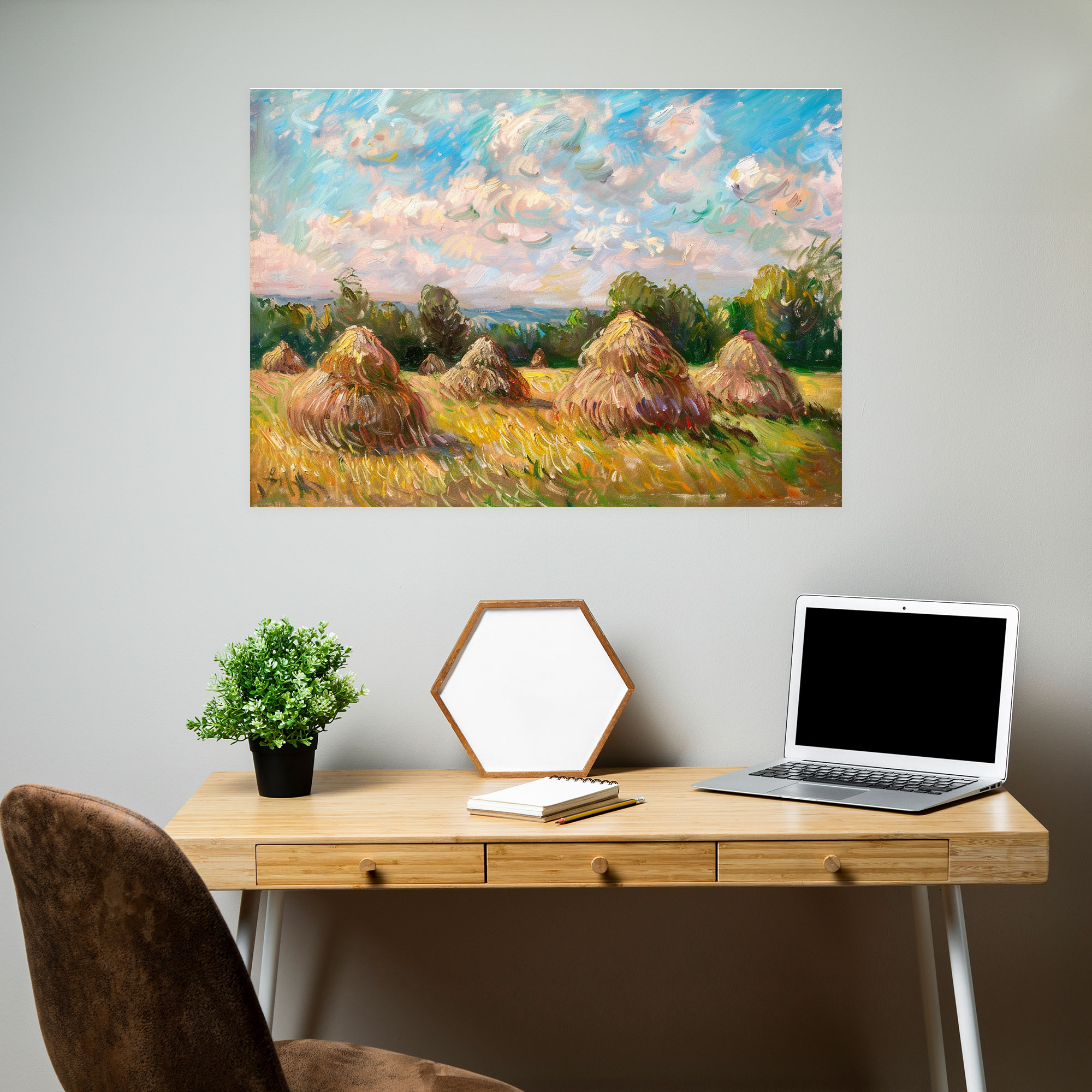 Claude Monet Haystacks Wall Art - Claude Monet, Wall Decoration, Wall Art, Canvas Wall Art