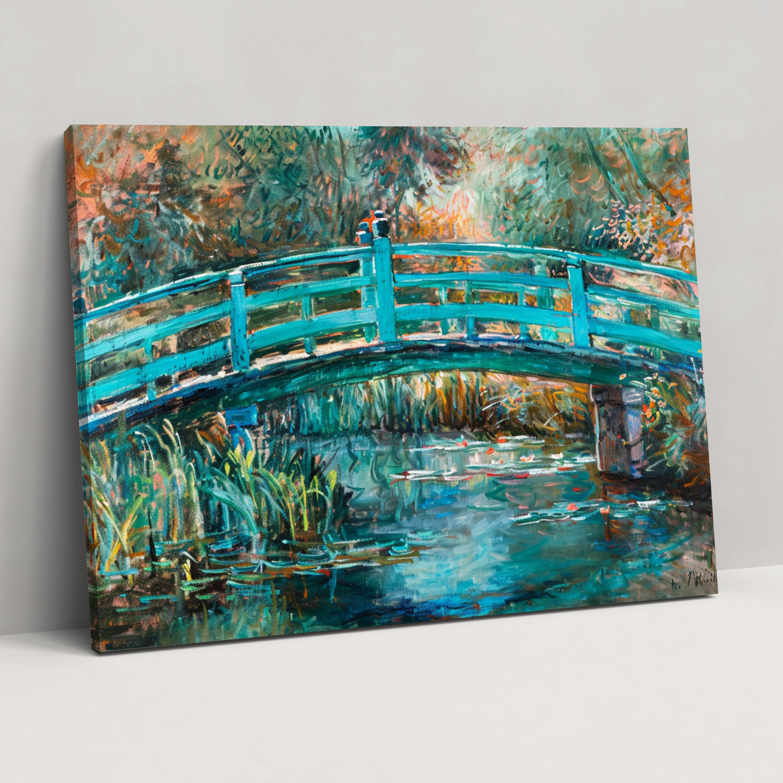 Claude Monet Japon Köprü Duvar Sanatı - Kanvas Tablo