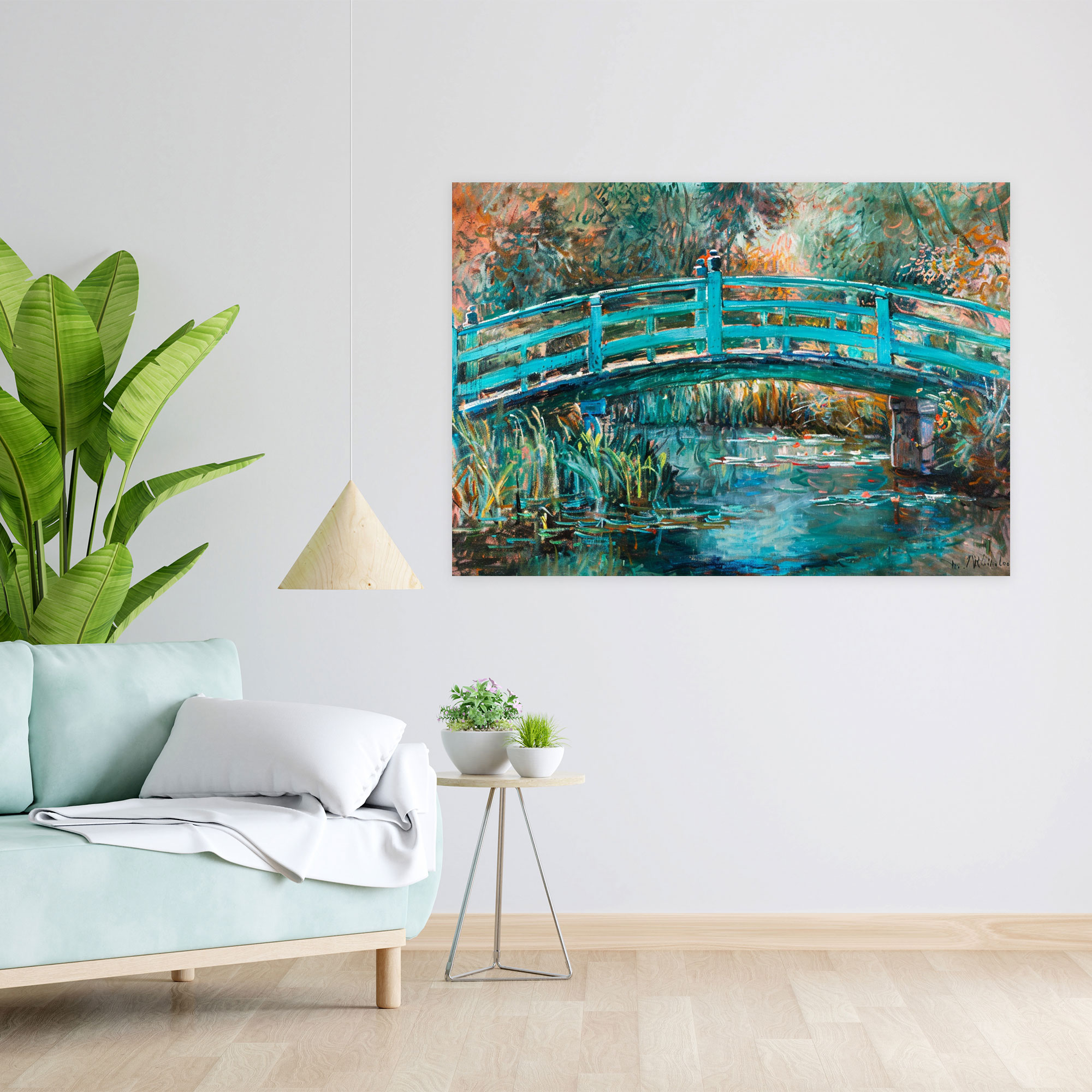 Claude Monet Japon Köprü Duvar Sanatı - Kanvas Tablo