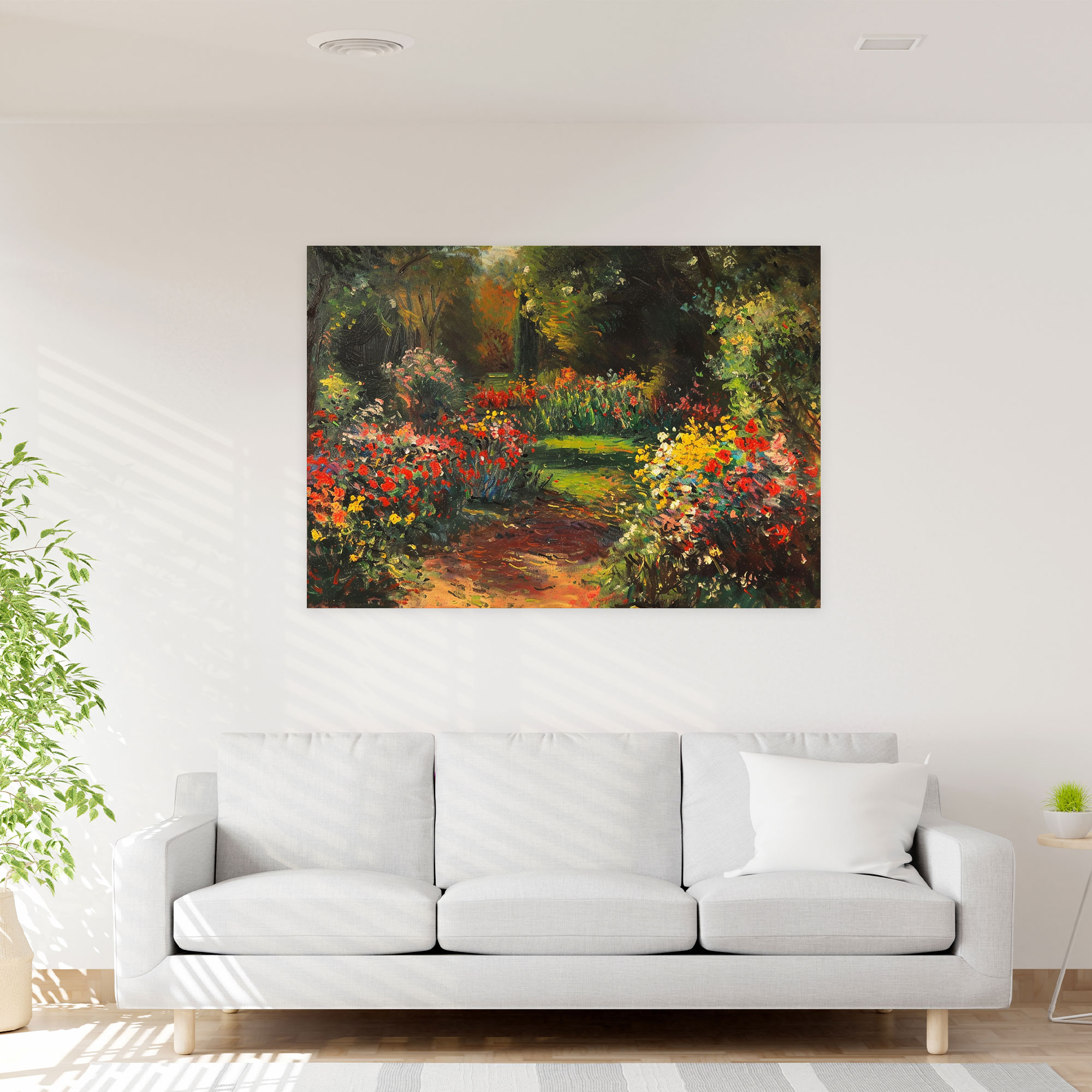 Blooming Flower Garden Claude Monet Wall Art - Claude Monet, Wall Art, Canvas, Claude Monet